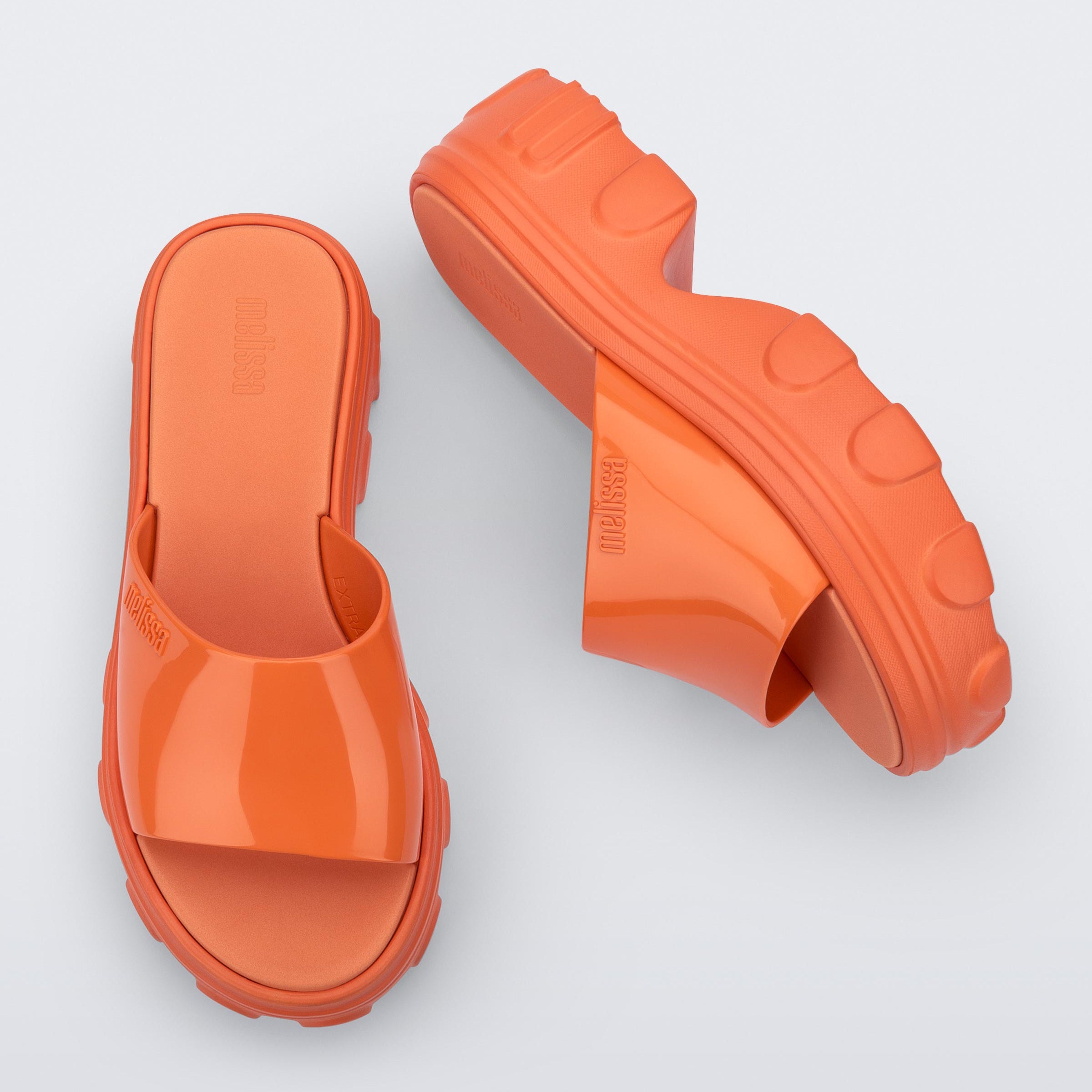 Melissa Ella Slide Light Orange Klapki Na Platformie Damskie Pomarańczowe