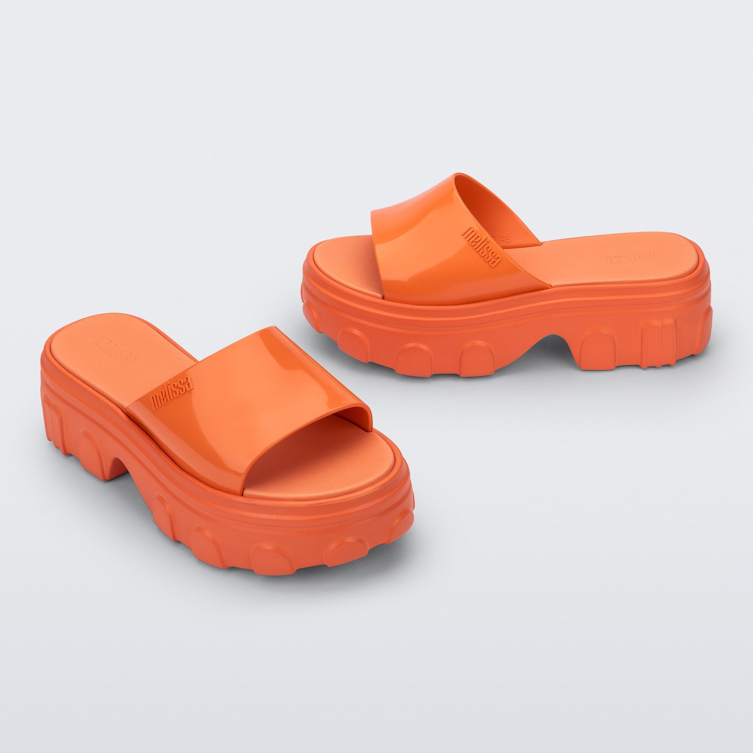 Melissa Ella Slide Light Orange Klapki Na Platformie Damskie Pomarańczowe