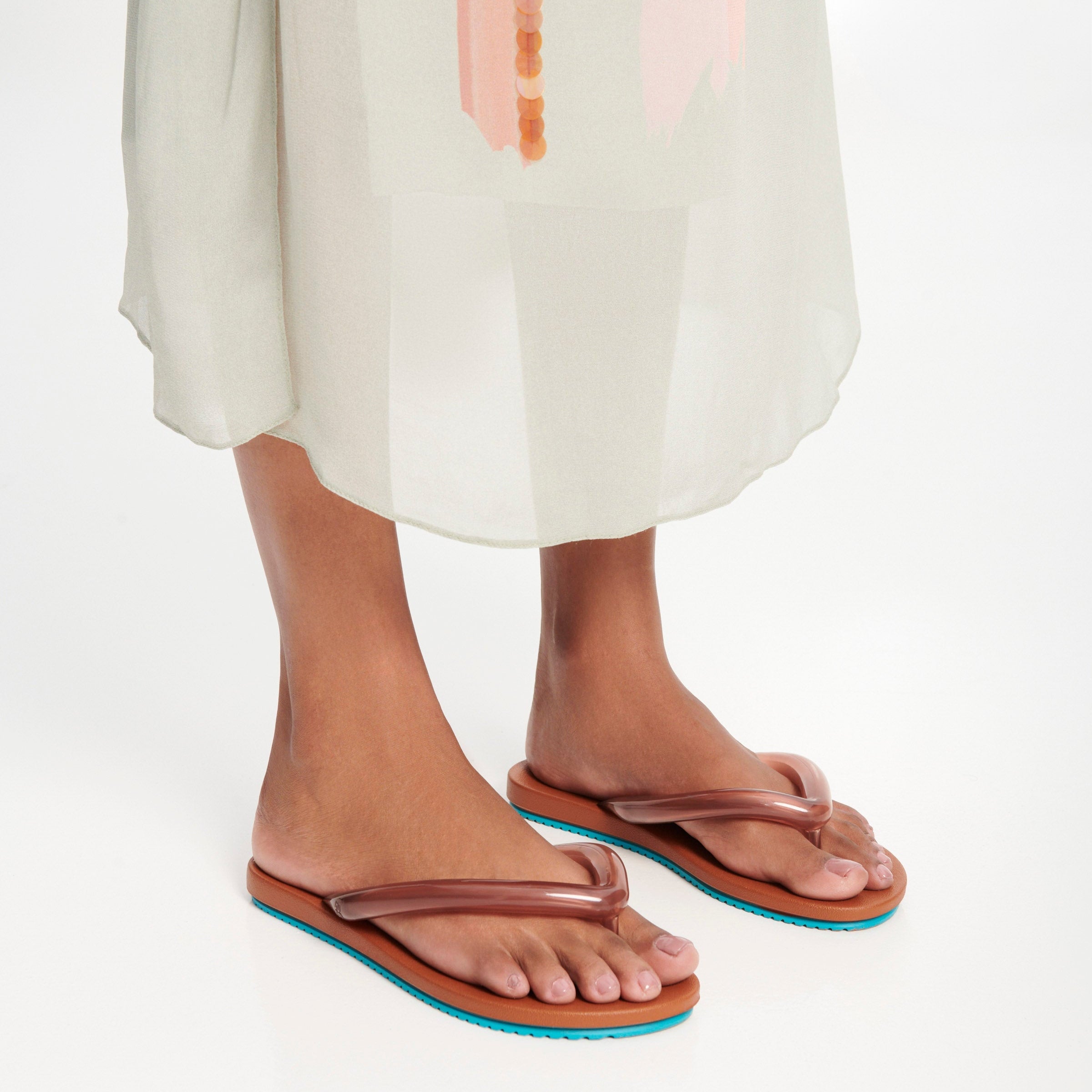 Melissa Flip Flop Airflow AD Brown / Blue Japonki Damskie Brązowe