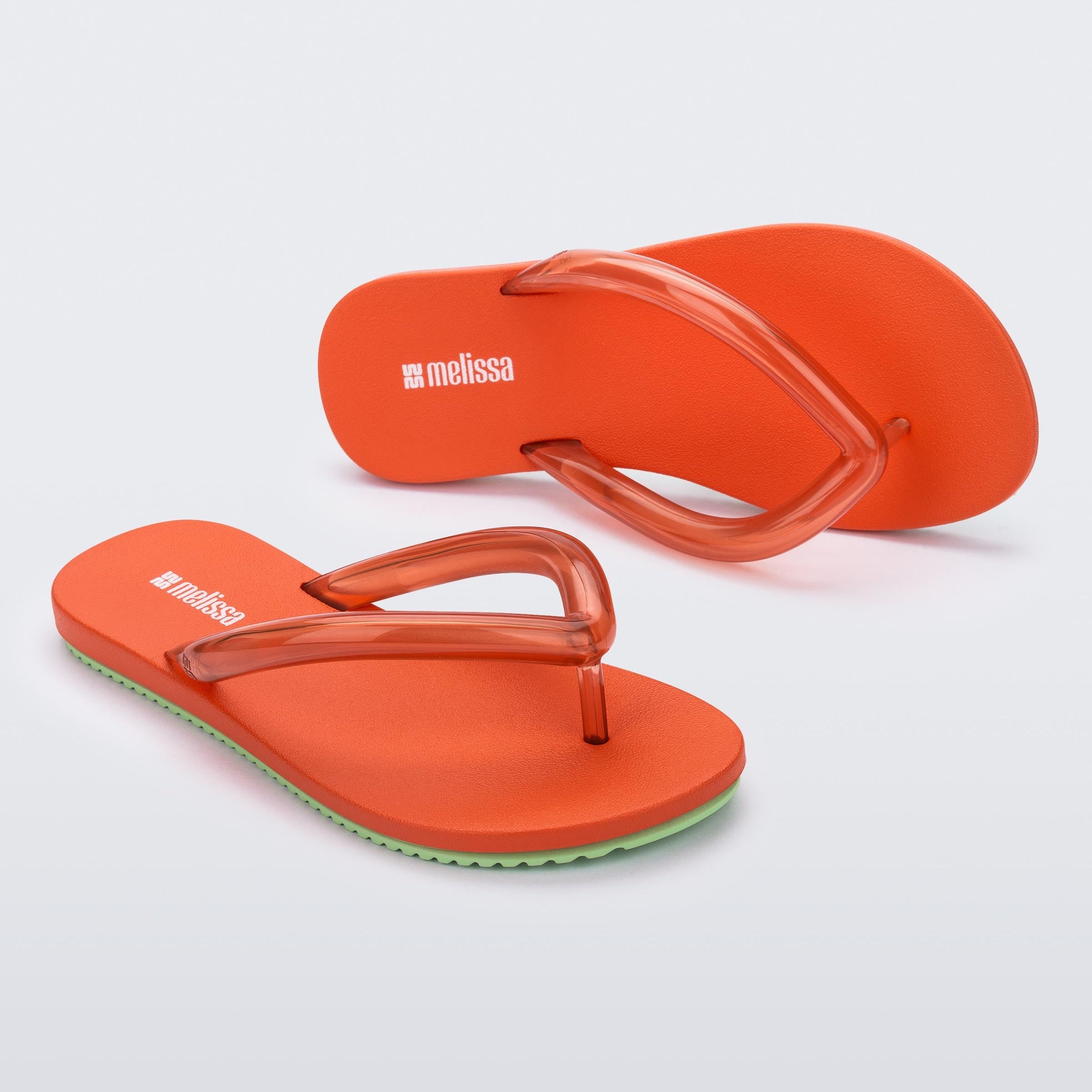 Melissa Flip Flop Airflow AD Orange / Green Japonki Damskie Pomarańczowe