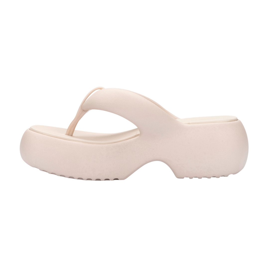 Melissa Free Fuzzy Platform AD Beige Klapki Damskie na Platformie Beżowe