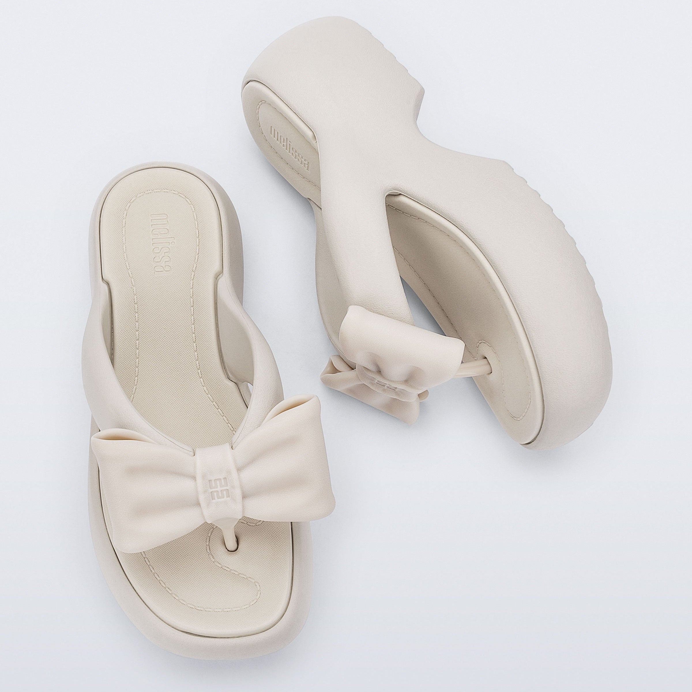 Melissa Free Fuzzy Platform Bow AD Beige Sandały Na Platformie Damskie Beżowe
