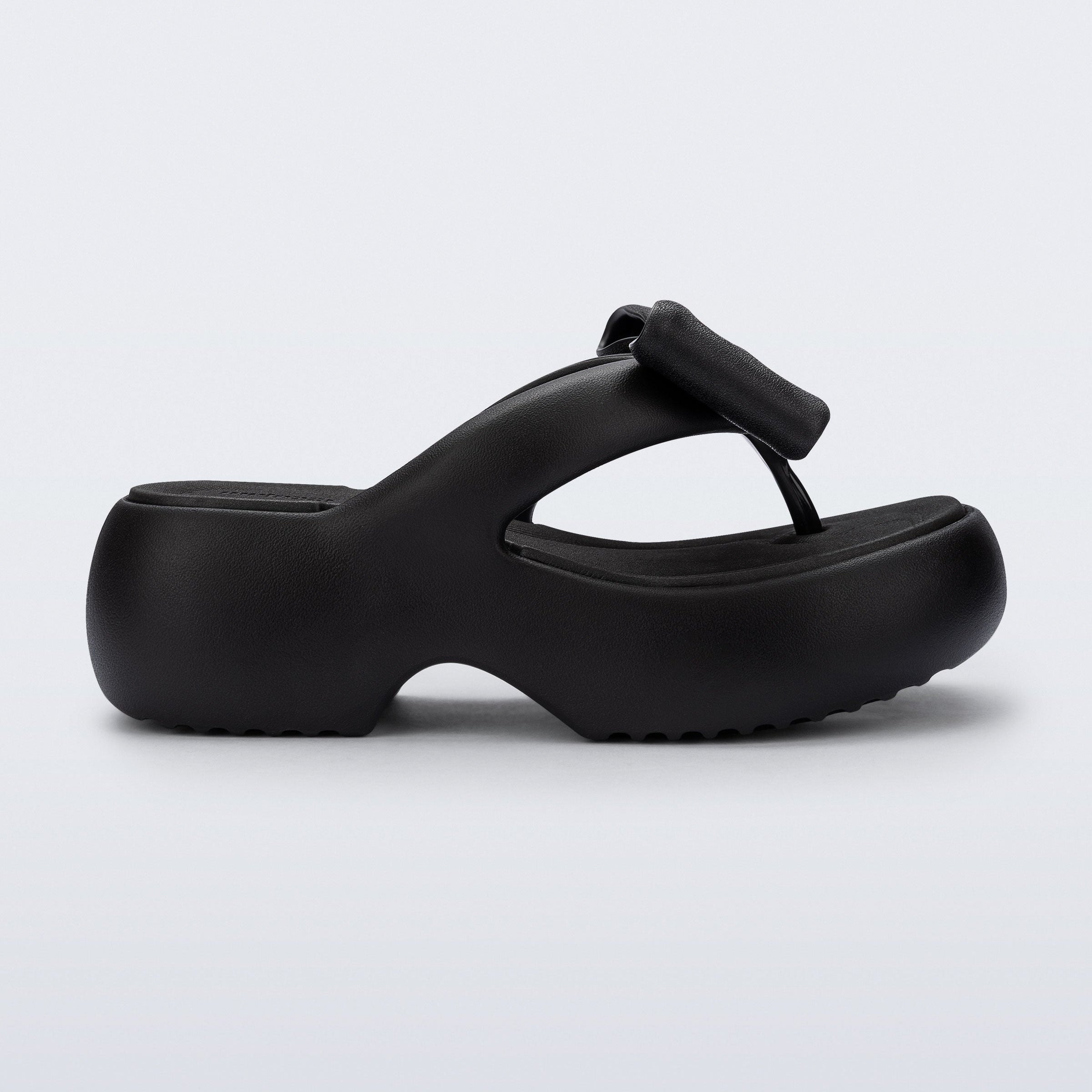 Melissa Free Fuzzy Platform Bow AD Black Sandały Na Platformie Damskie Czarne