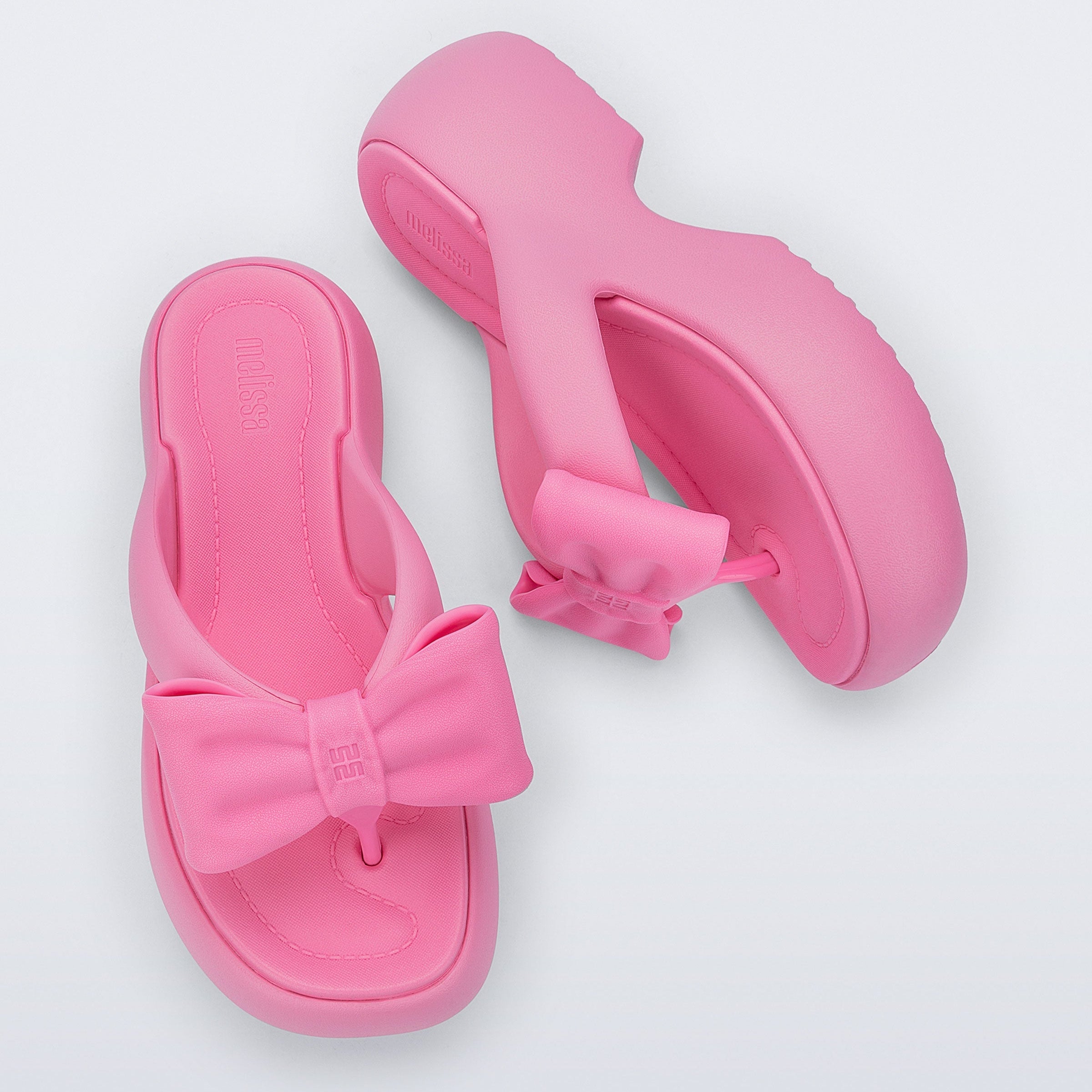 Melissa Free Fuzzy Platform Bow AD Pink Sandały Na Platformie Damskie Różowe