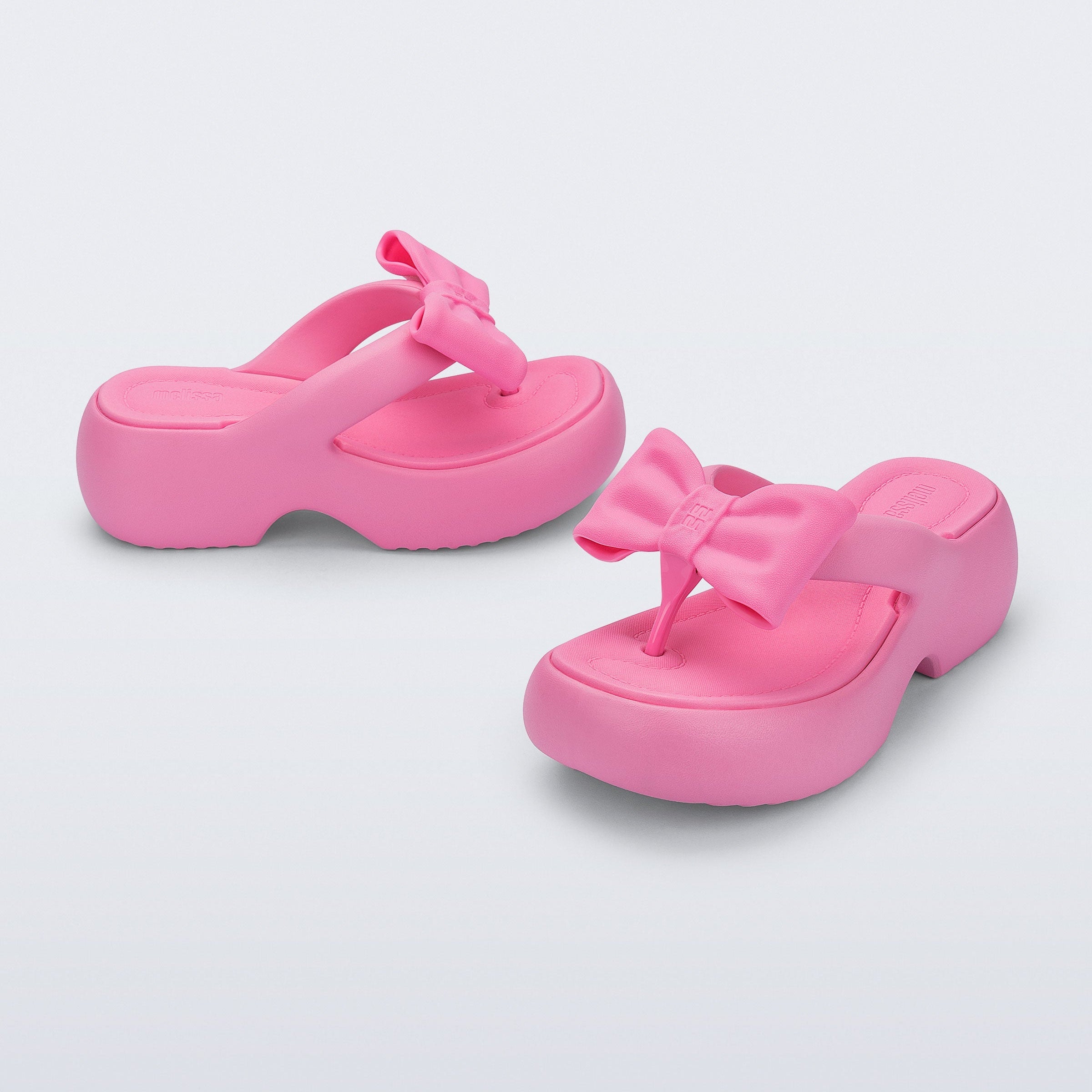 Melissa Free Fuzzy Platform Bow AD Pink Sandały Na Platformie Damskie Różowe