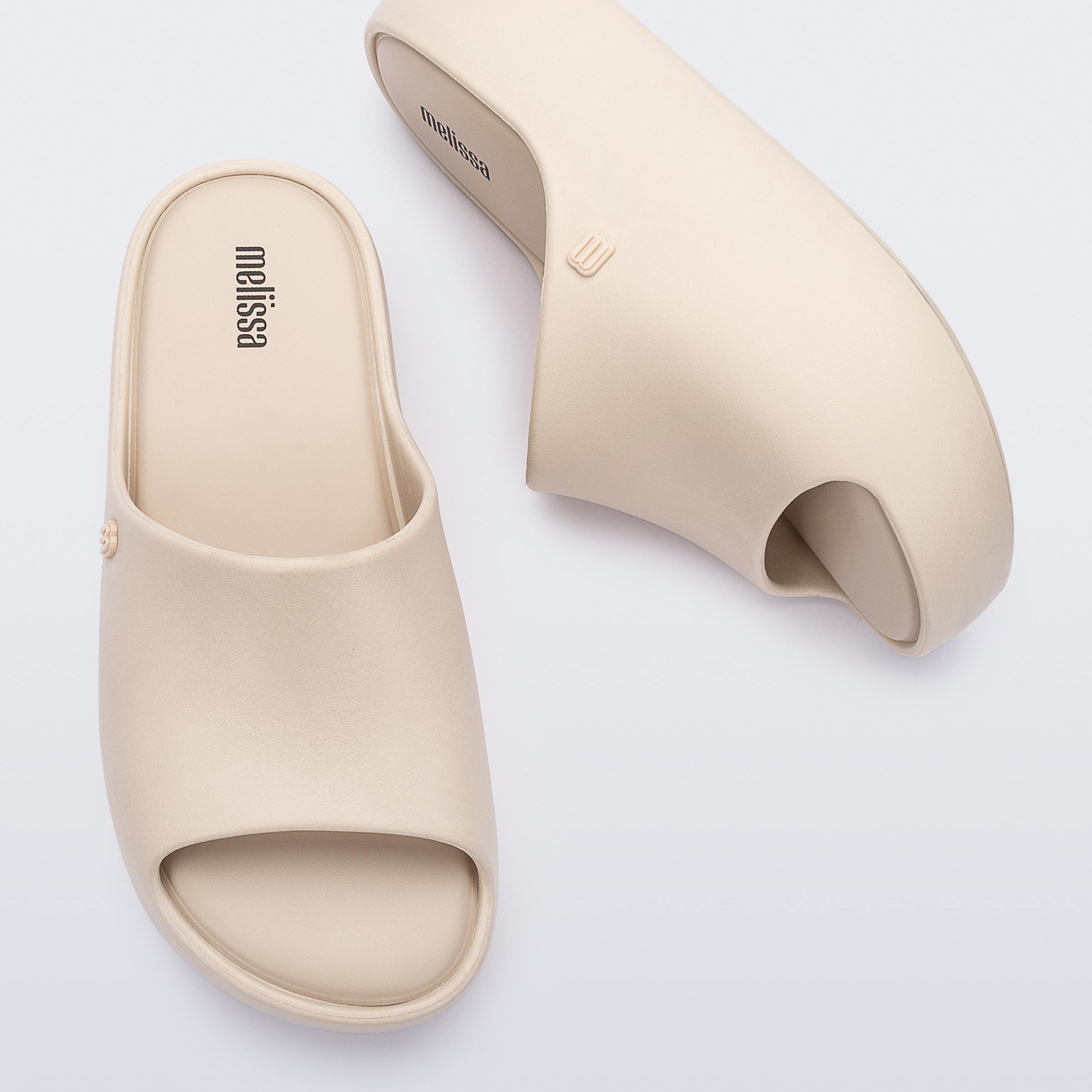 Melissa Free Platform Slide AD Beige Klapki Damskie Na Platformie Beżowe