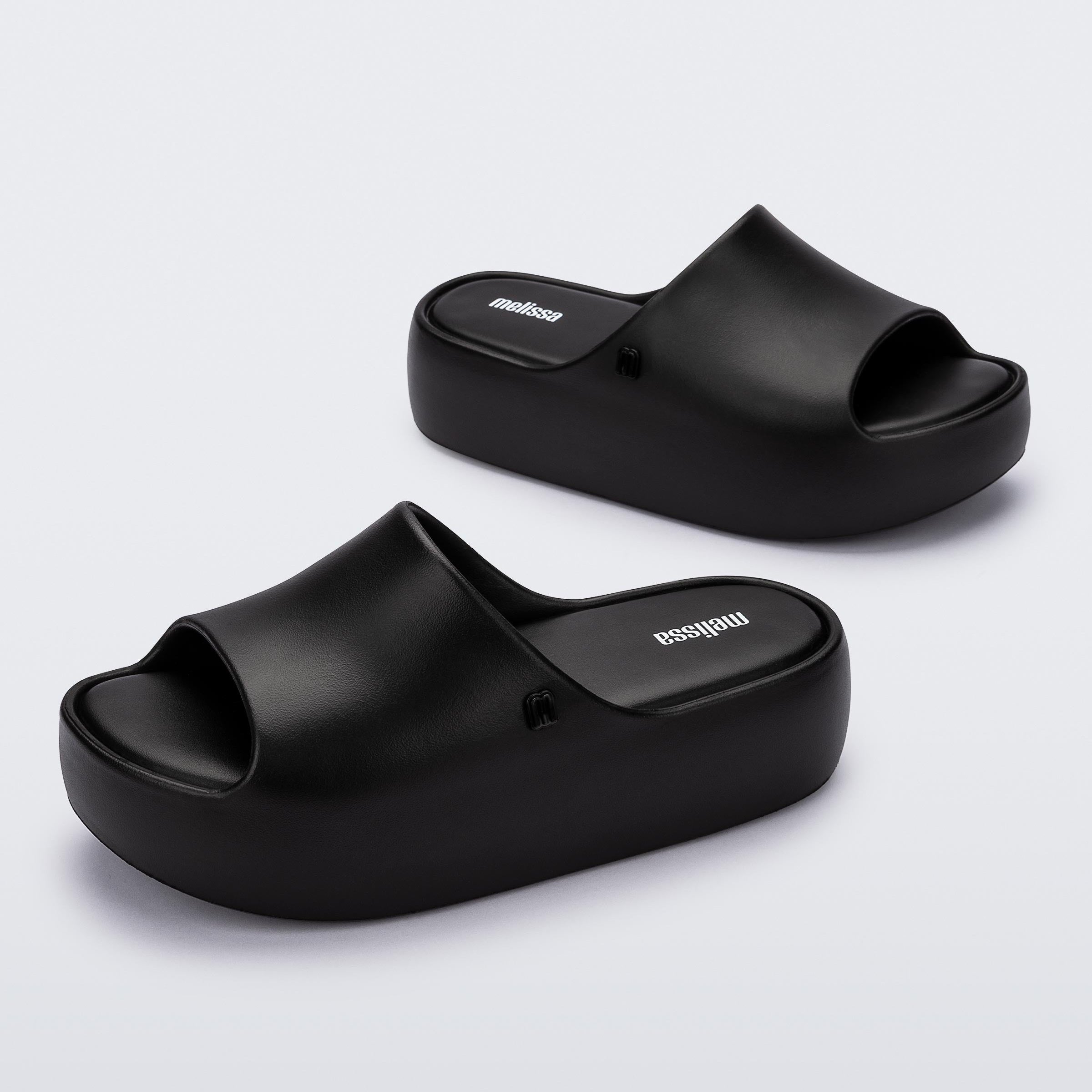 Melissa Free Platform Slide AD Black Klapki Damskie Na Platformie Czarne