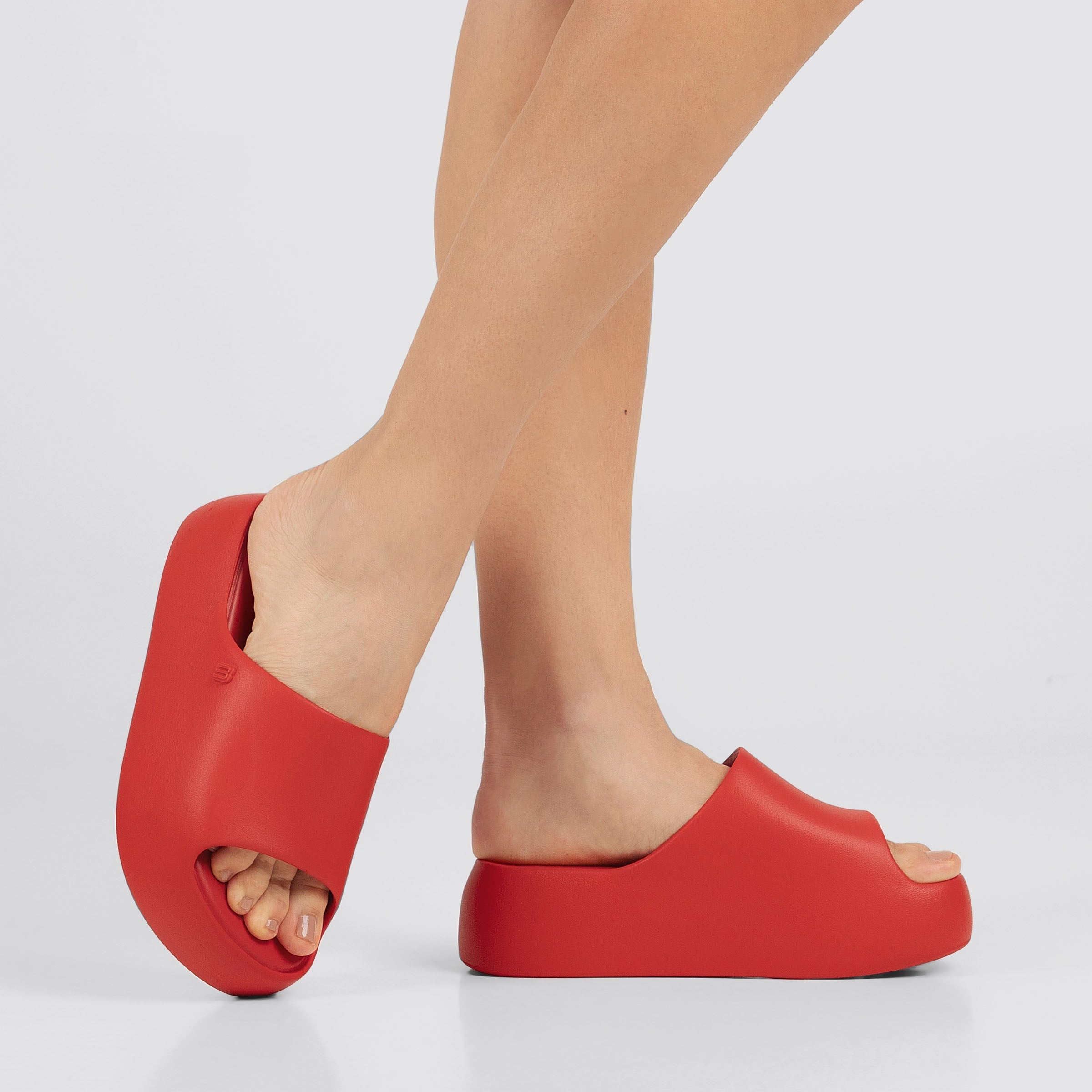 Melissa Free Platform Slide AD Red Klapki Damskie Na Platformie Czerwone