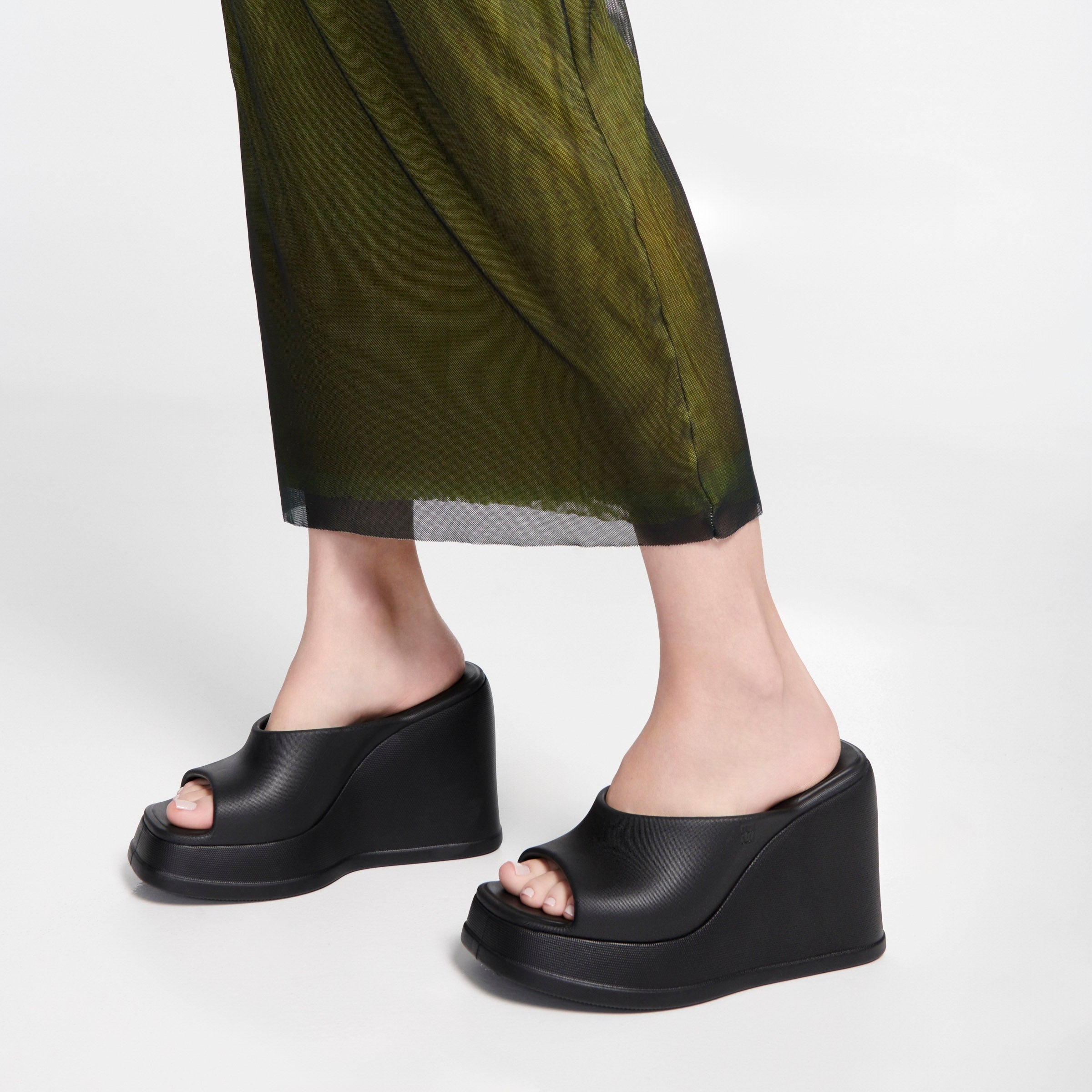 Melissa Free Slip AD Black Klapki Damskie na Platformie Czarne