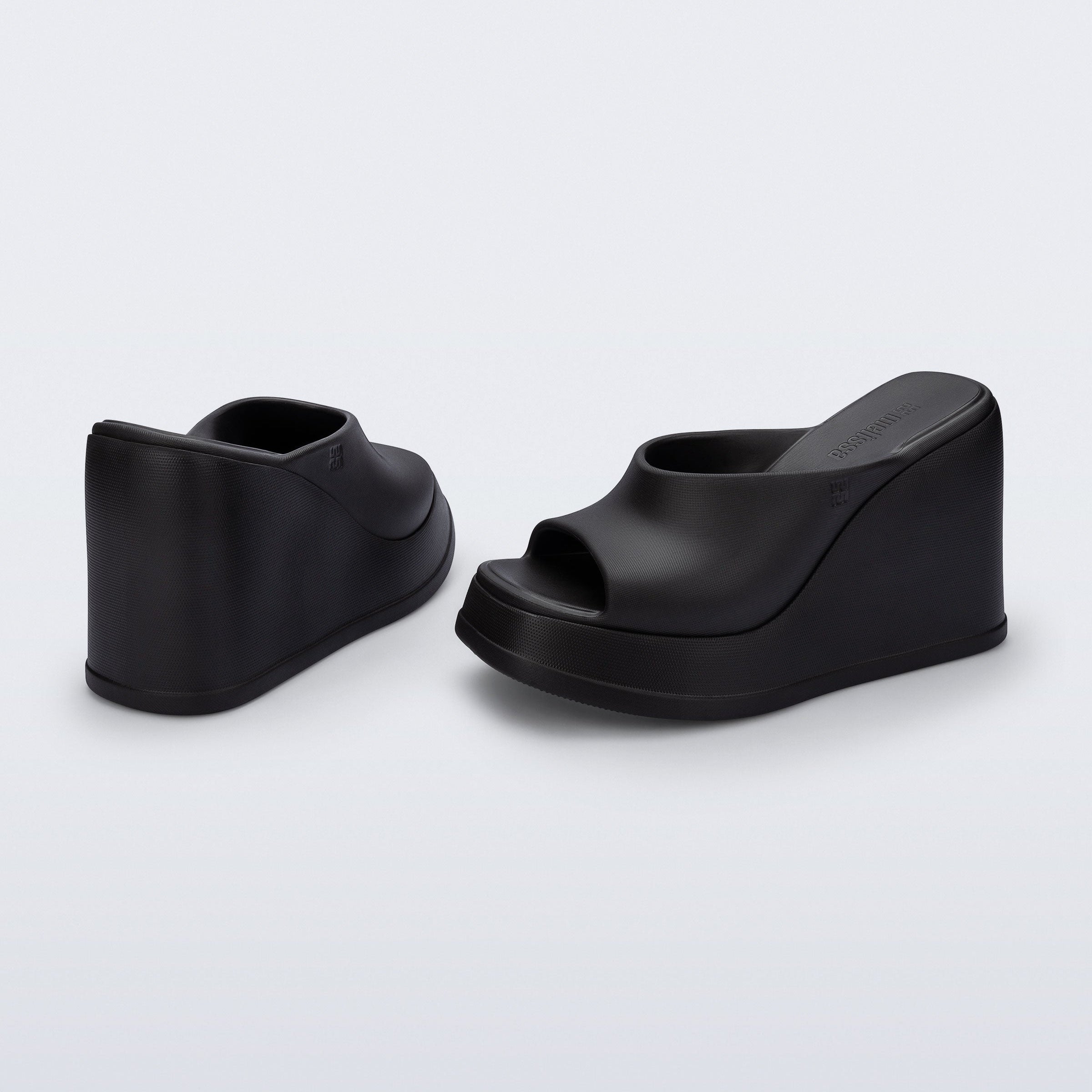 Melissa Free Slip AD Black Klapki Damskie na Platformie Czarne