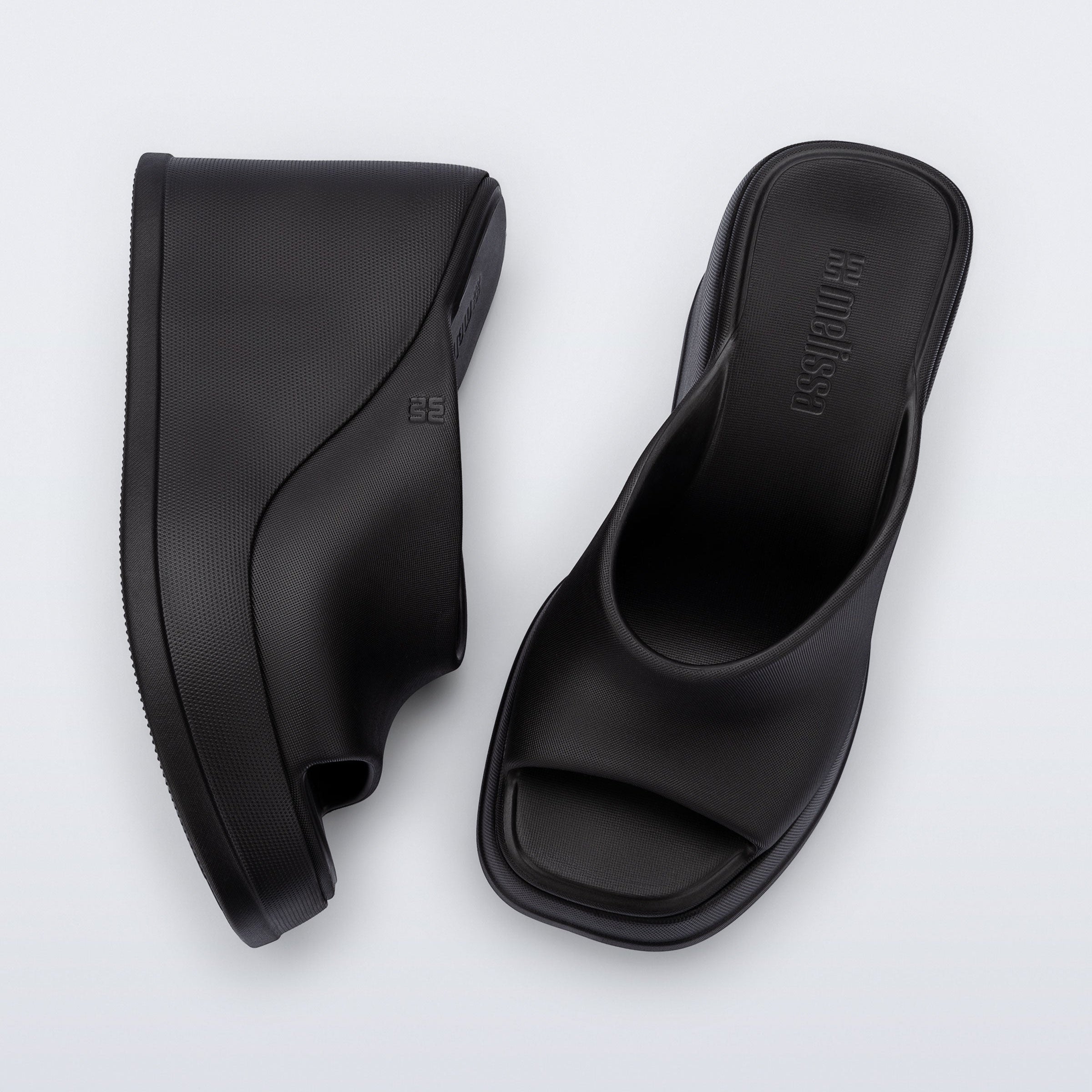 Melissa Free Slip AD Black Klapki Damskie na Platformie Czarne