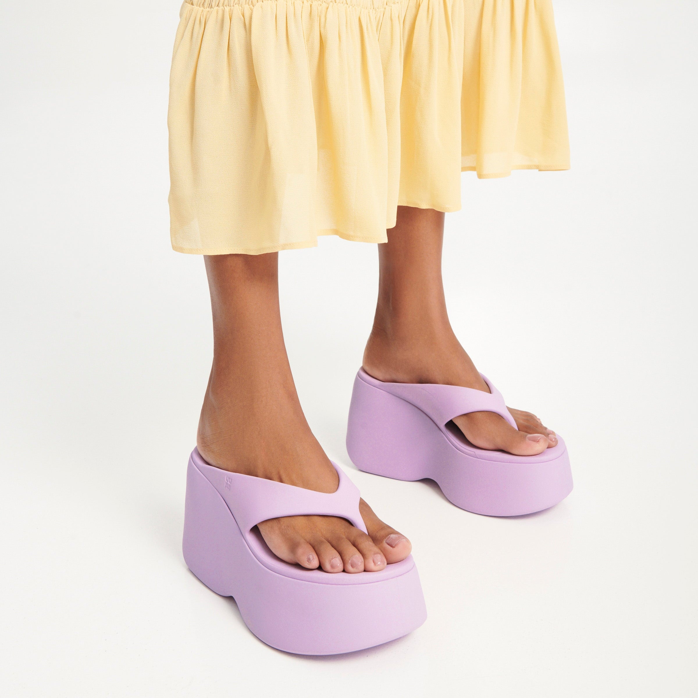 Melissa Free Thong Wedge AD Lilac Klapki Na Platformie Damskie Liliowe