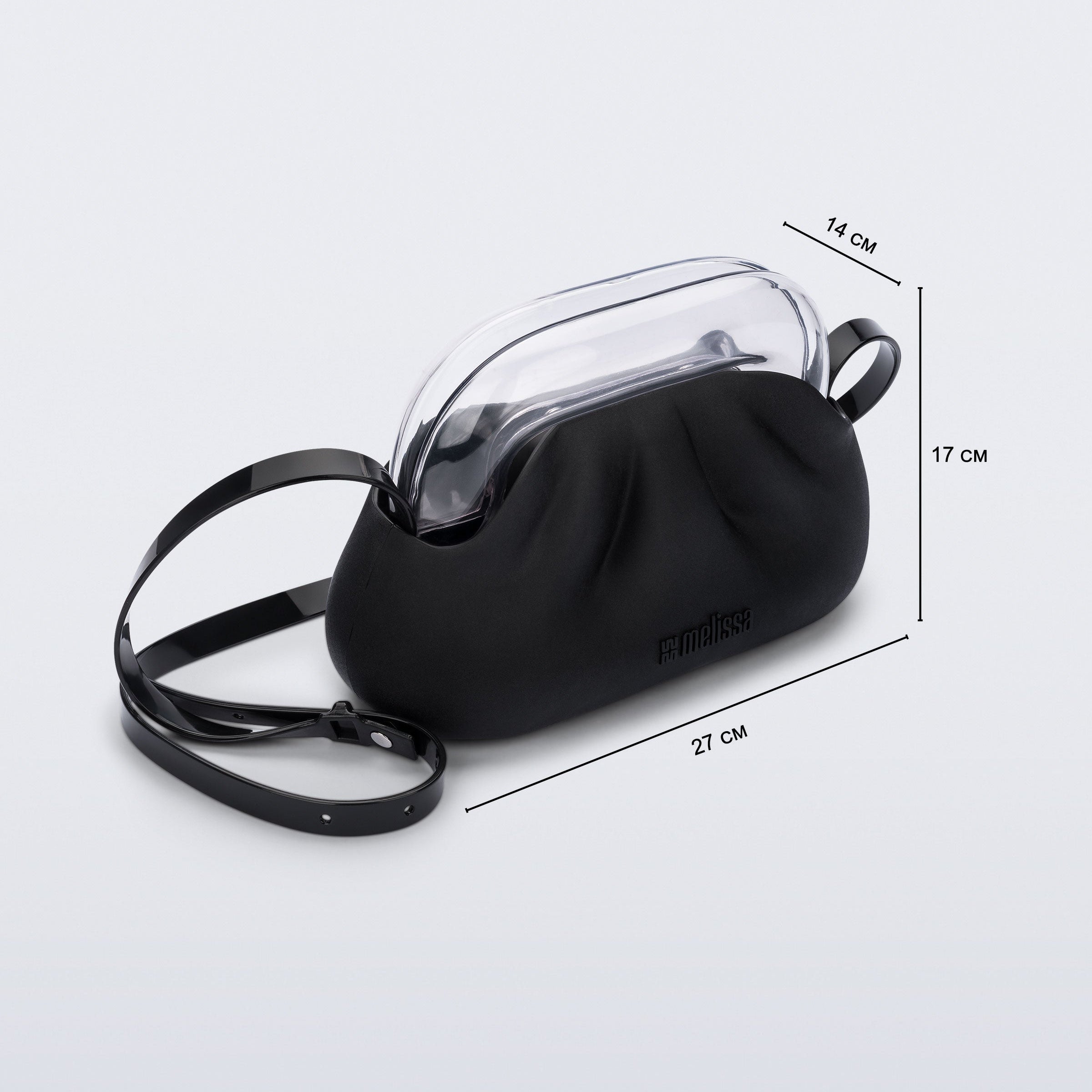 Melissa Glass Bag Black / Clear Torba Damska Czarna