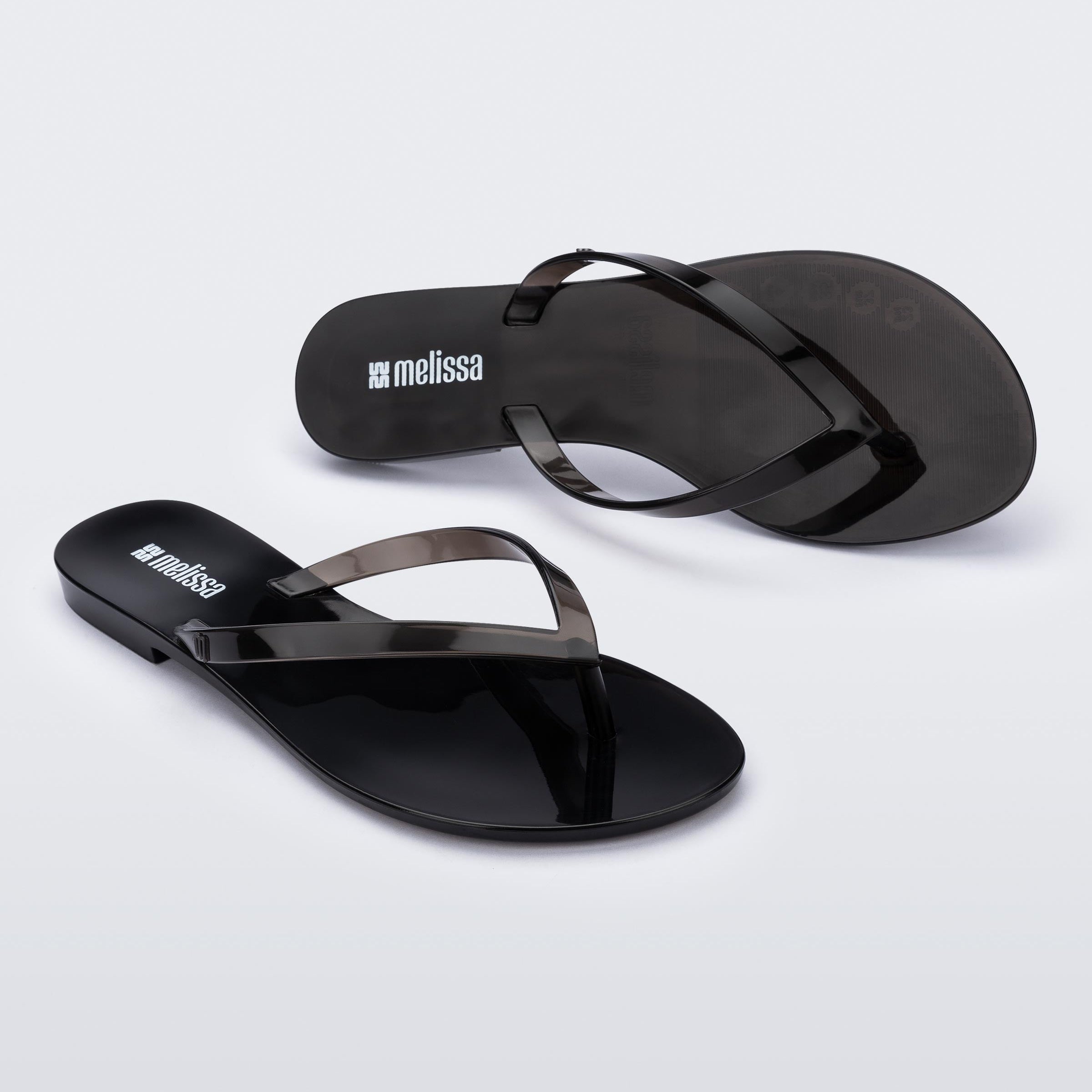 Melissa Harmonic Jelly AD Clear Black Japonki Damskie Czarne