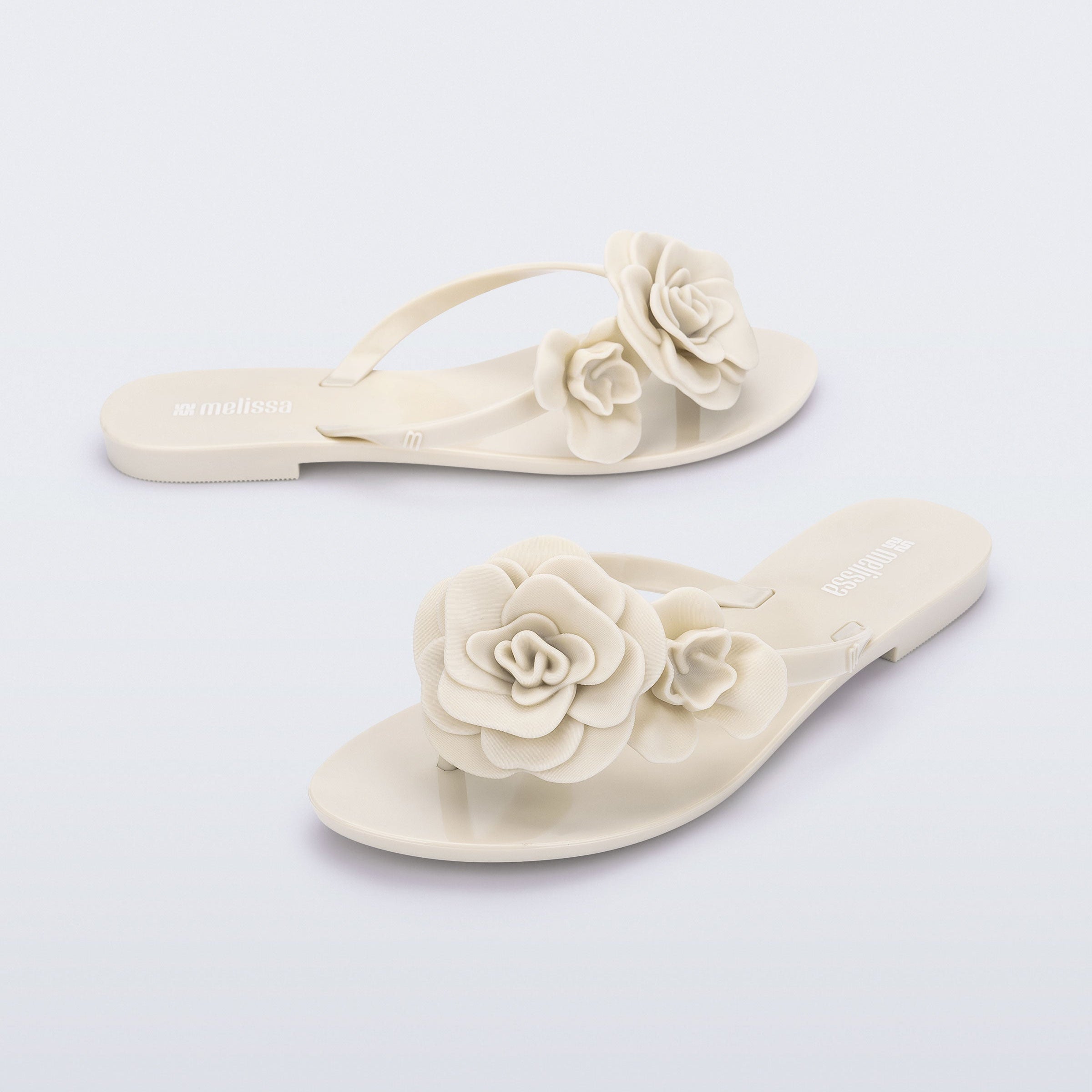 Melissa Harmonic Petals AD Beige Japonki Damskie Beżowe