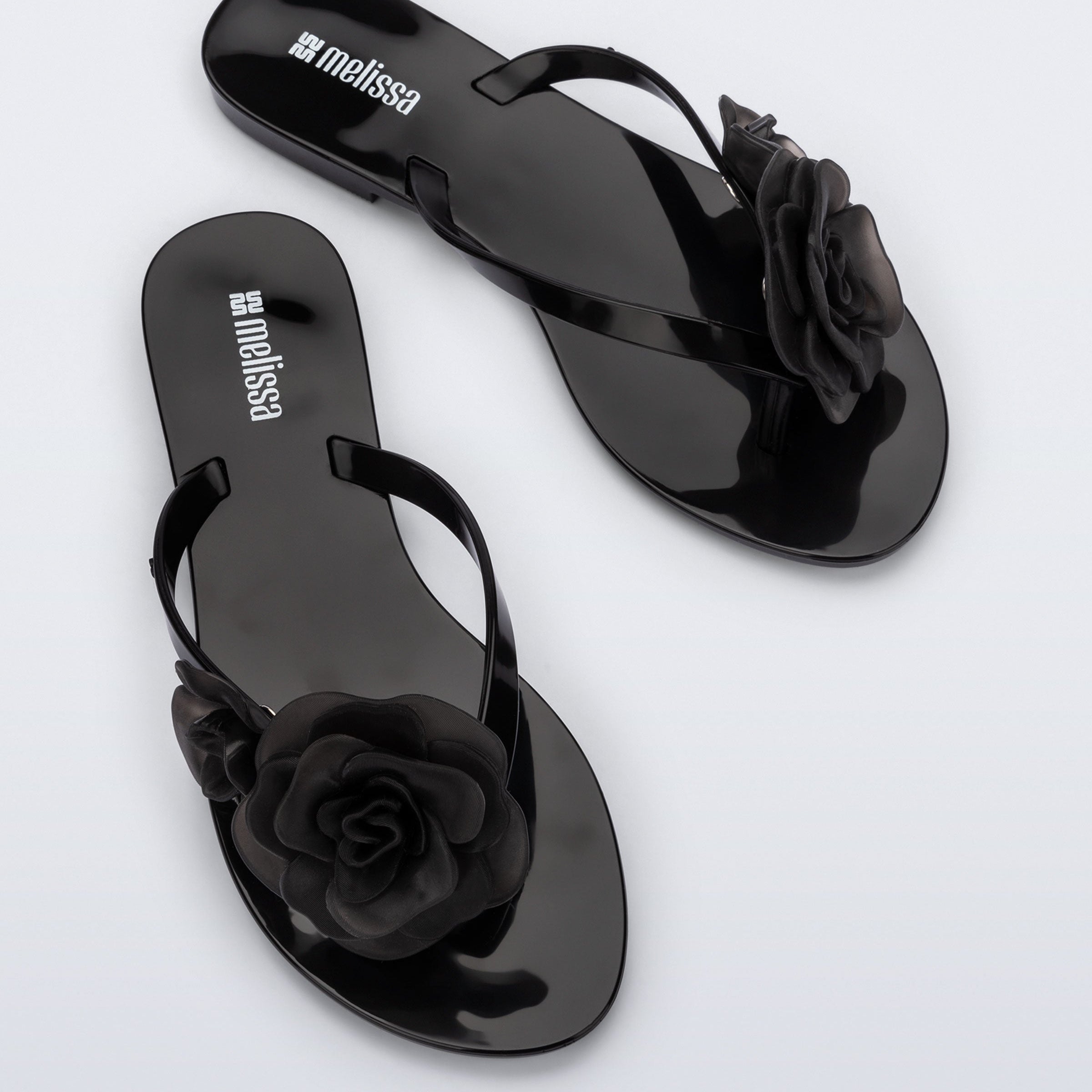Melissa Harmonic Petals AD Black Japonki Damskie Czarne