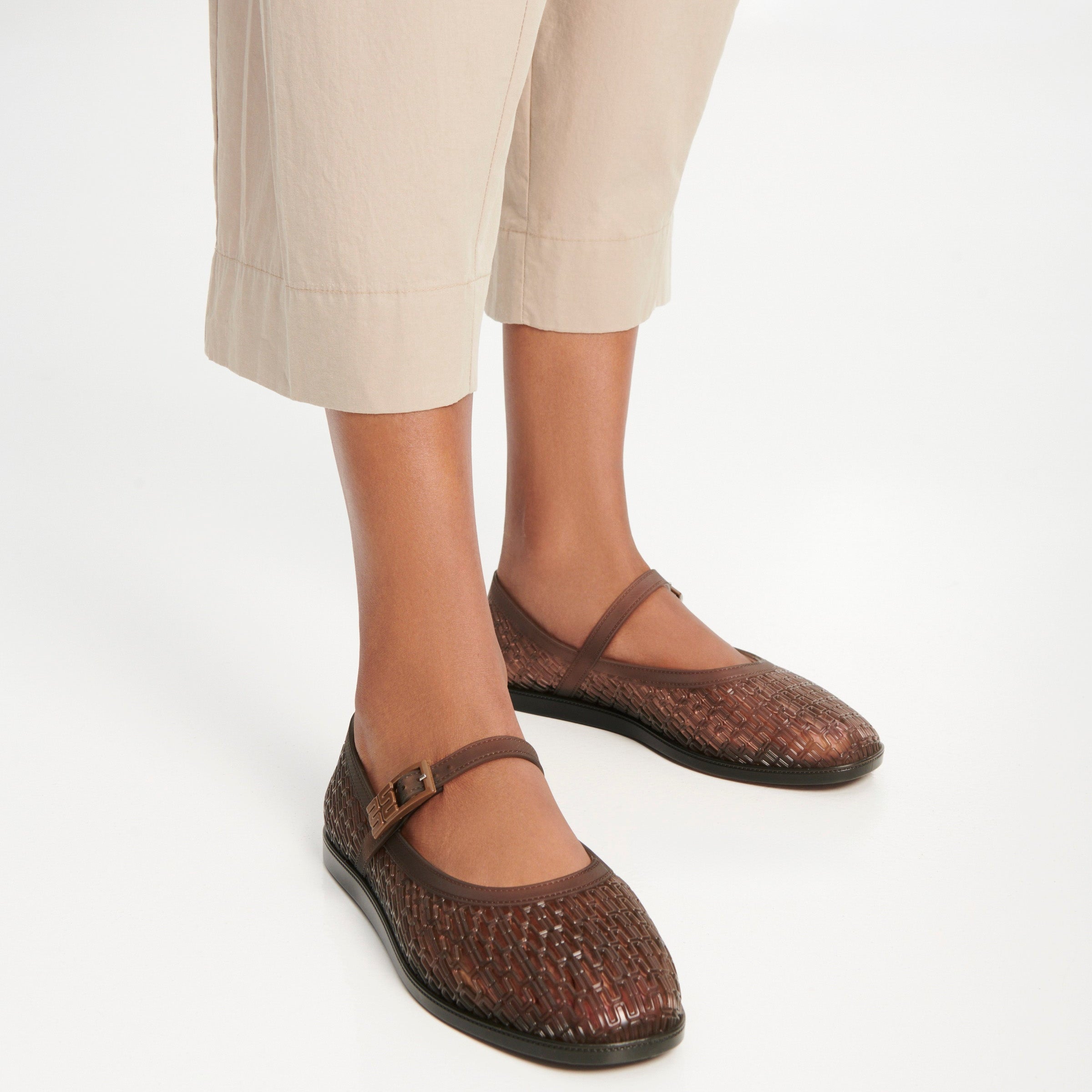 Melissa Harper Ad Clear Brown Klapki Damskie Transparentne Brązowe