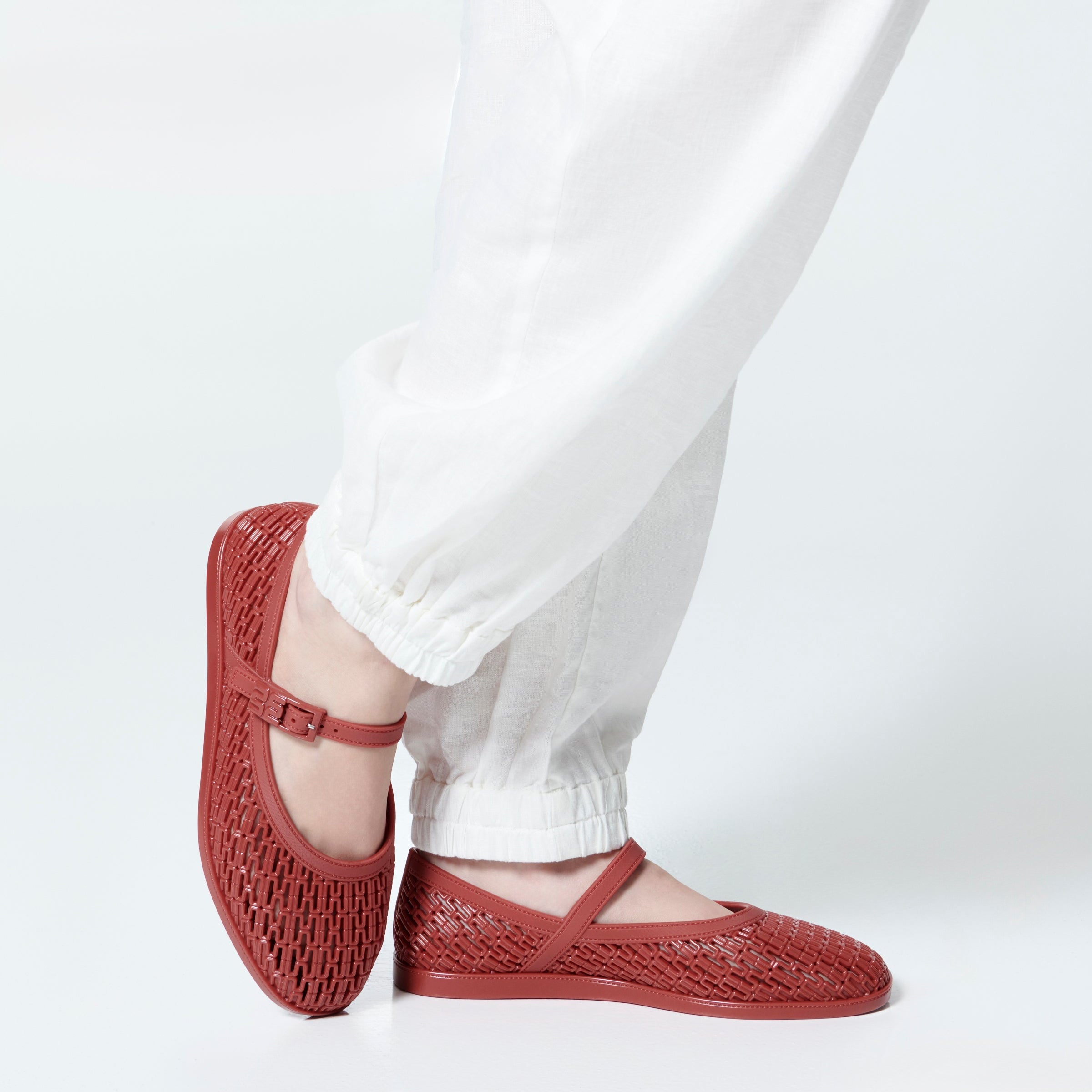 Melissa Harper Ad Red Klapki Damskie Czerwone