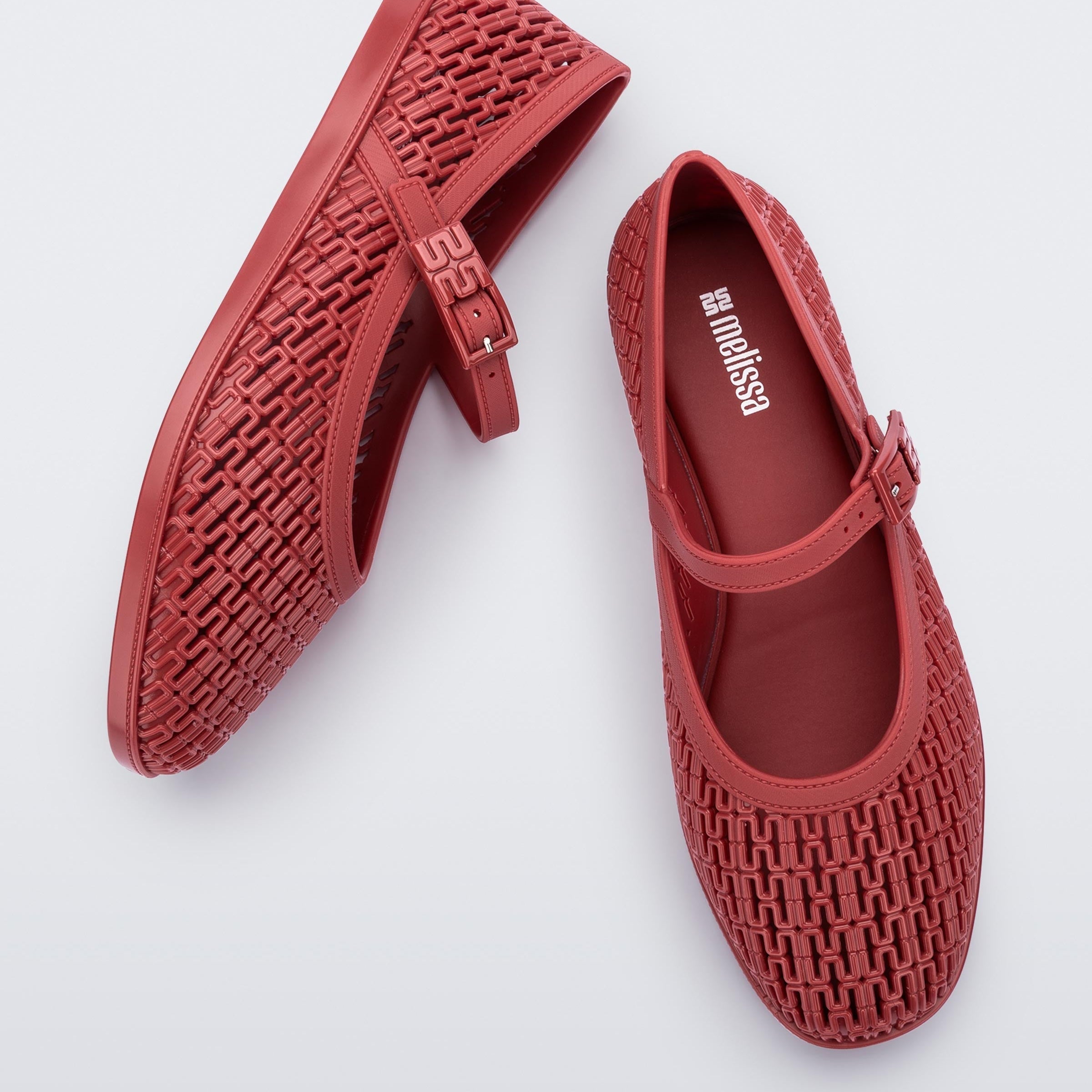 Melissa Harper Ad Red Klapki Damskie Czerwone