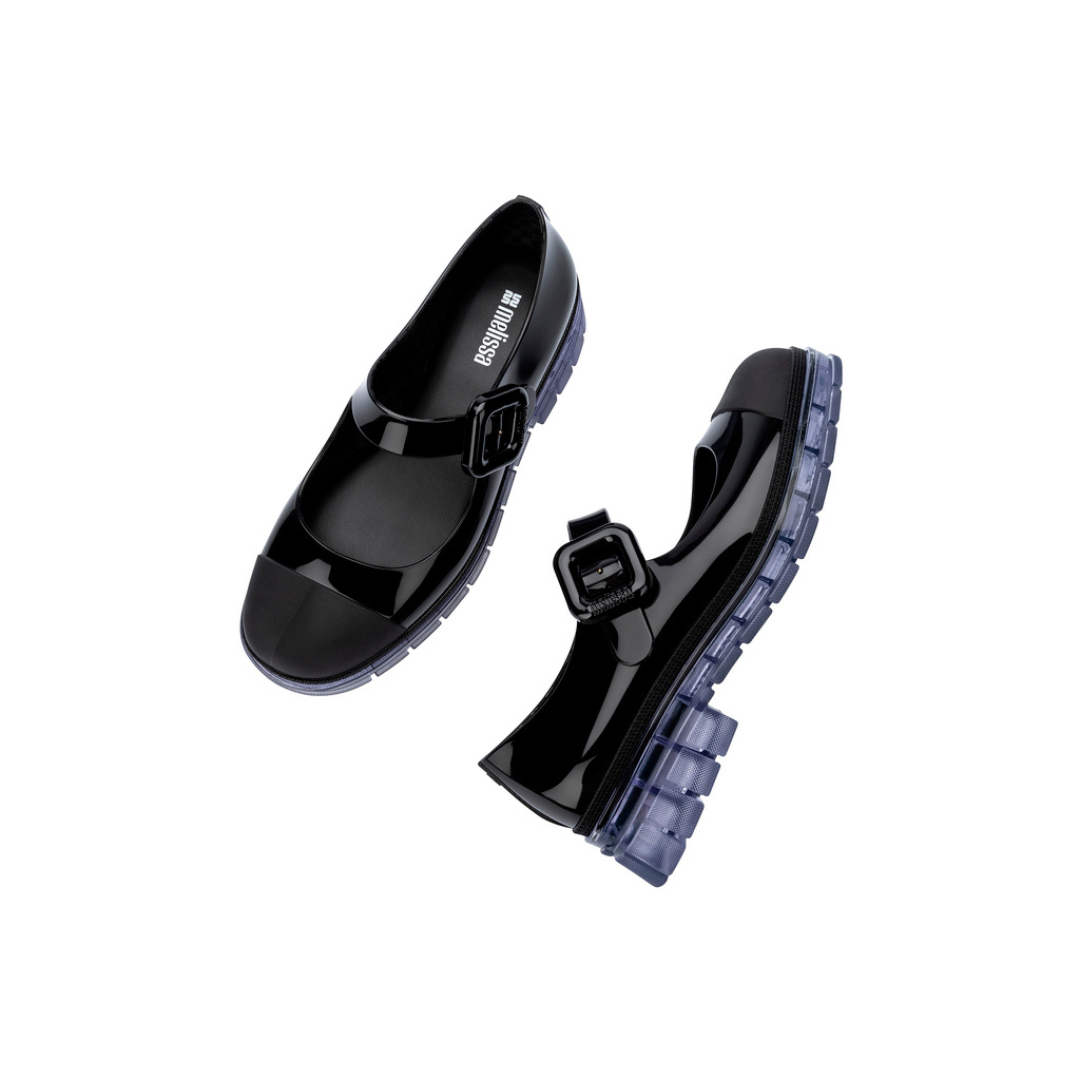 Melissa June Ad Black/ Clear Damskie Półbuty Czarne