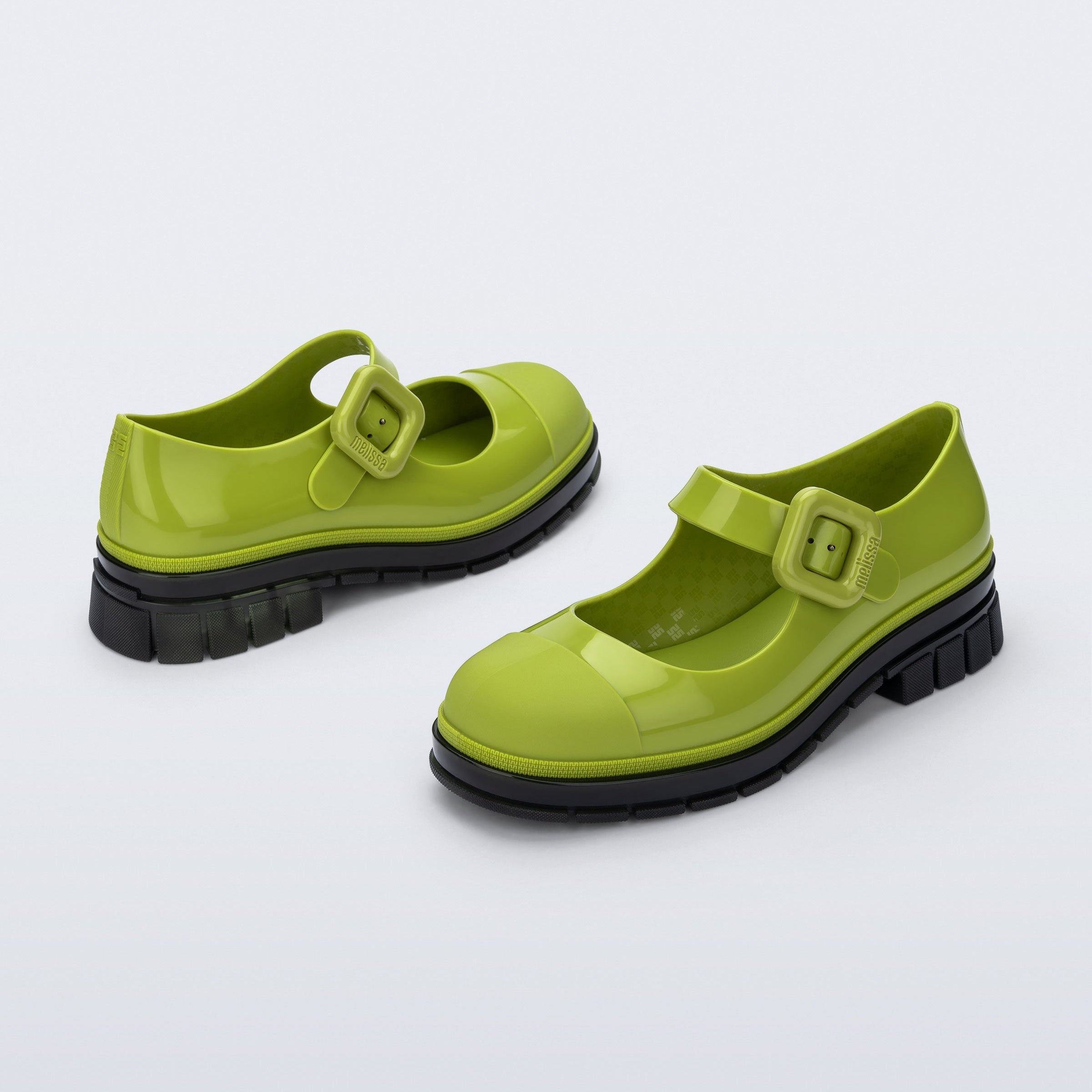 Melissa June Ad Green / Black Damskie Półbuty Zielone
