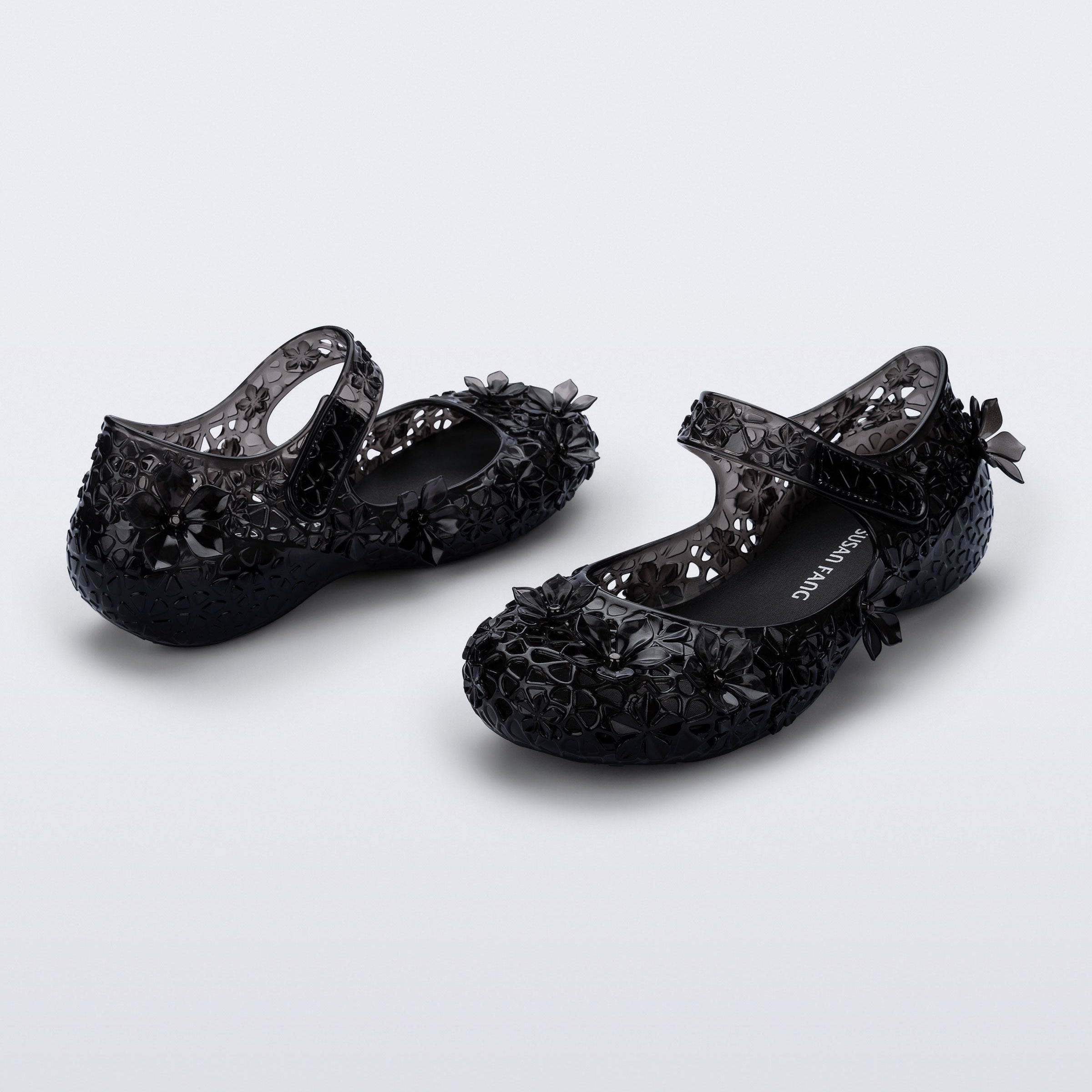 Melissa Luna Bloom + Susan Fang AD Clear Black Baleriny Damskie Czarne