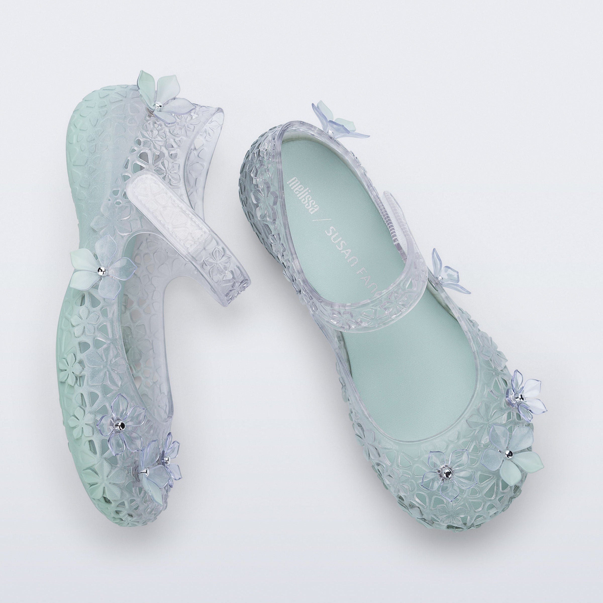 Melissa Luna Bloom + Susan Fang AD Green Baleriny Damskie Zielone