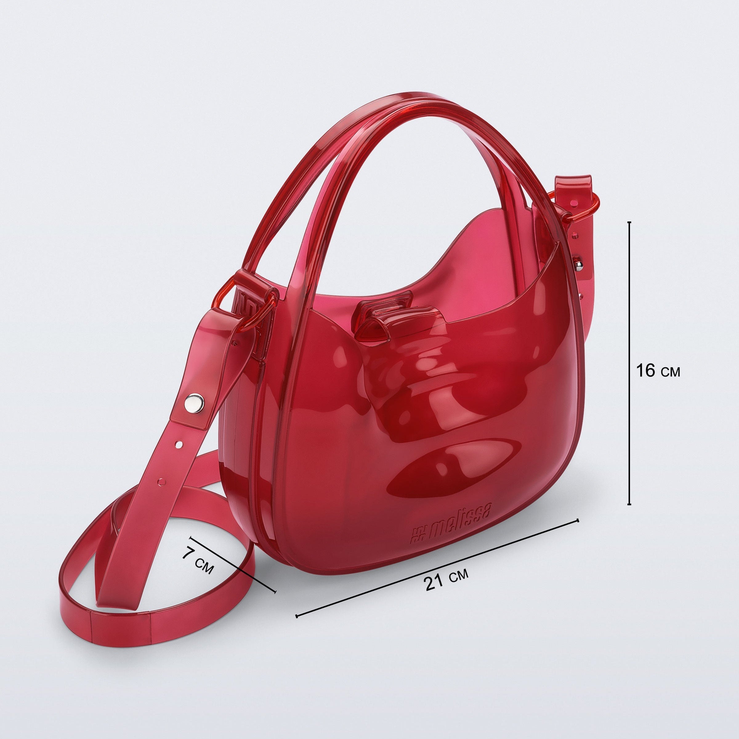 Melissa Mirror Bag Transparent Red Torebka Czerwona
