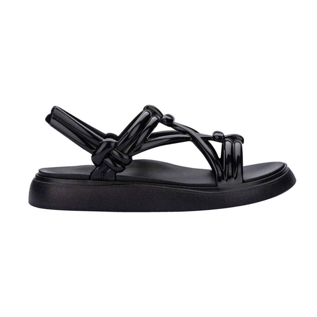 Melissa Papete Essential Sand + Black Sandały Damskie Czarne