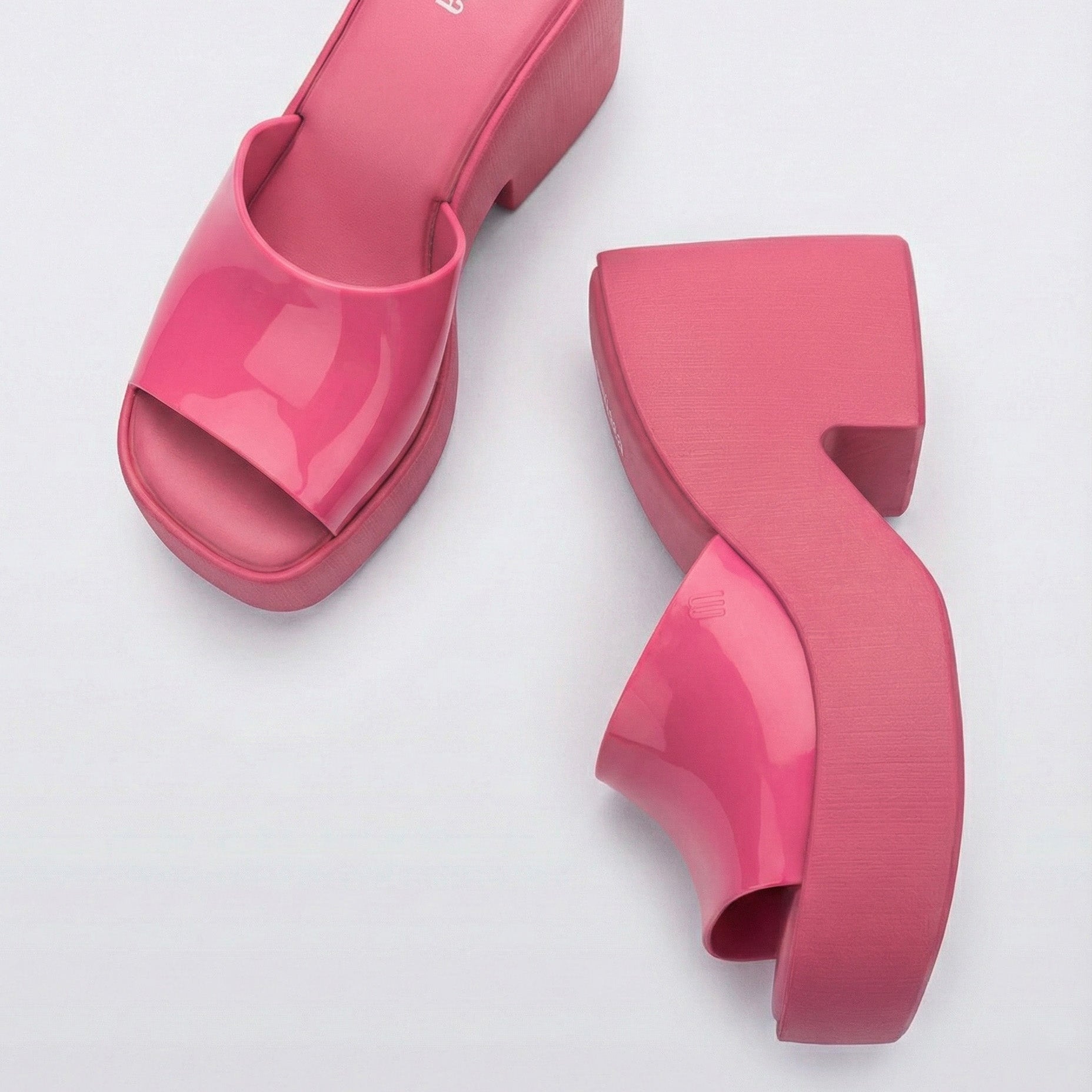 Melissa Posh AD Pink Klapki Damskie Na Obcasie Różowe