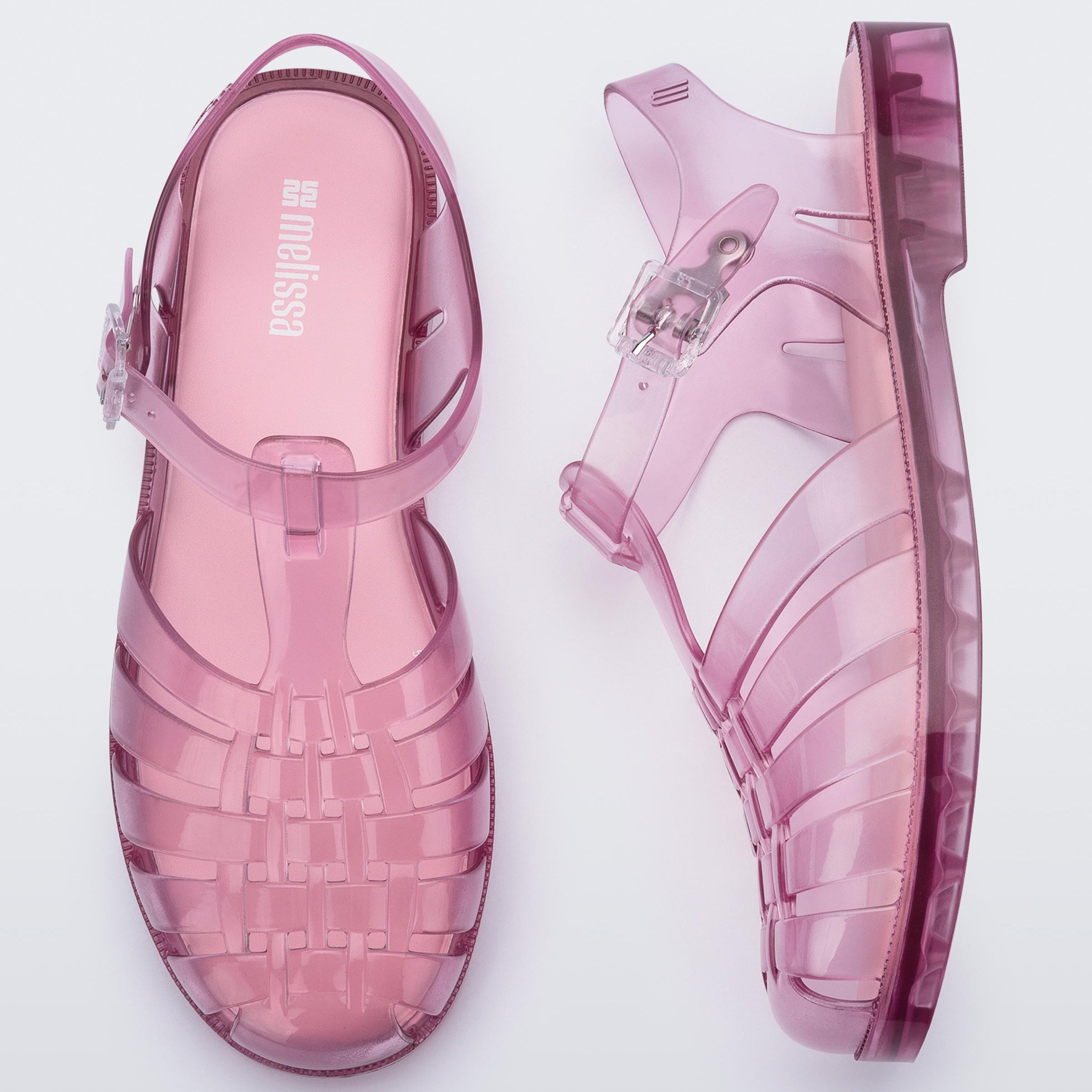 Melissa Possession AD Rosa Claro Transparent Sandały Damskie Różowe