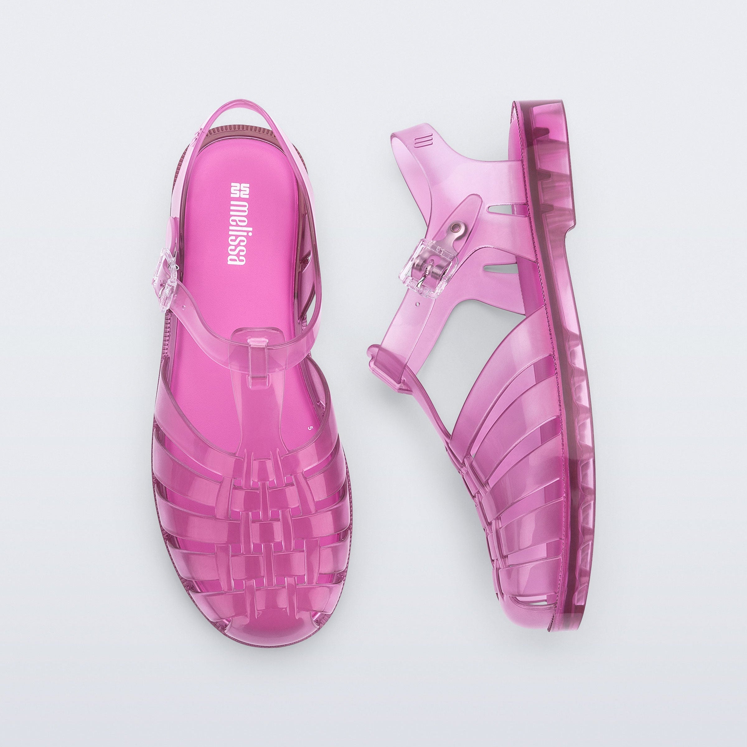 Melissa Possession AD Rosa Medio Transparent Sandały Damskie Różowe