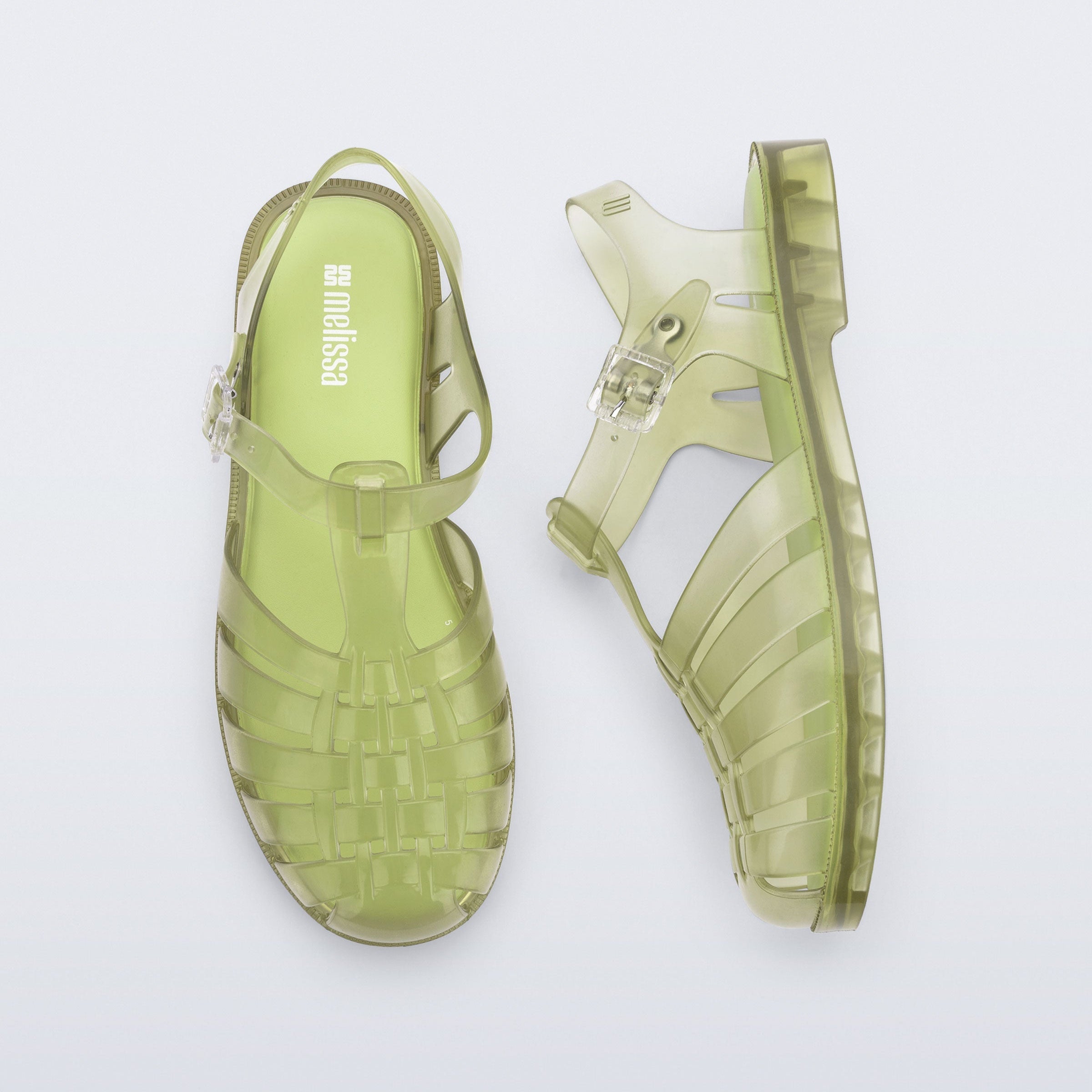 Melissa Possession AD Transparent Green Sandały Damskie Zielone