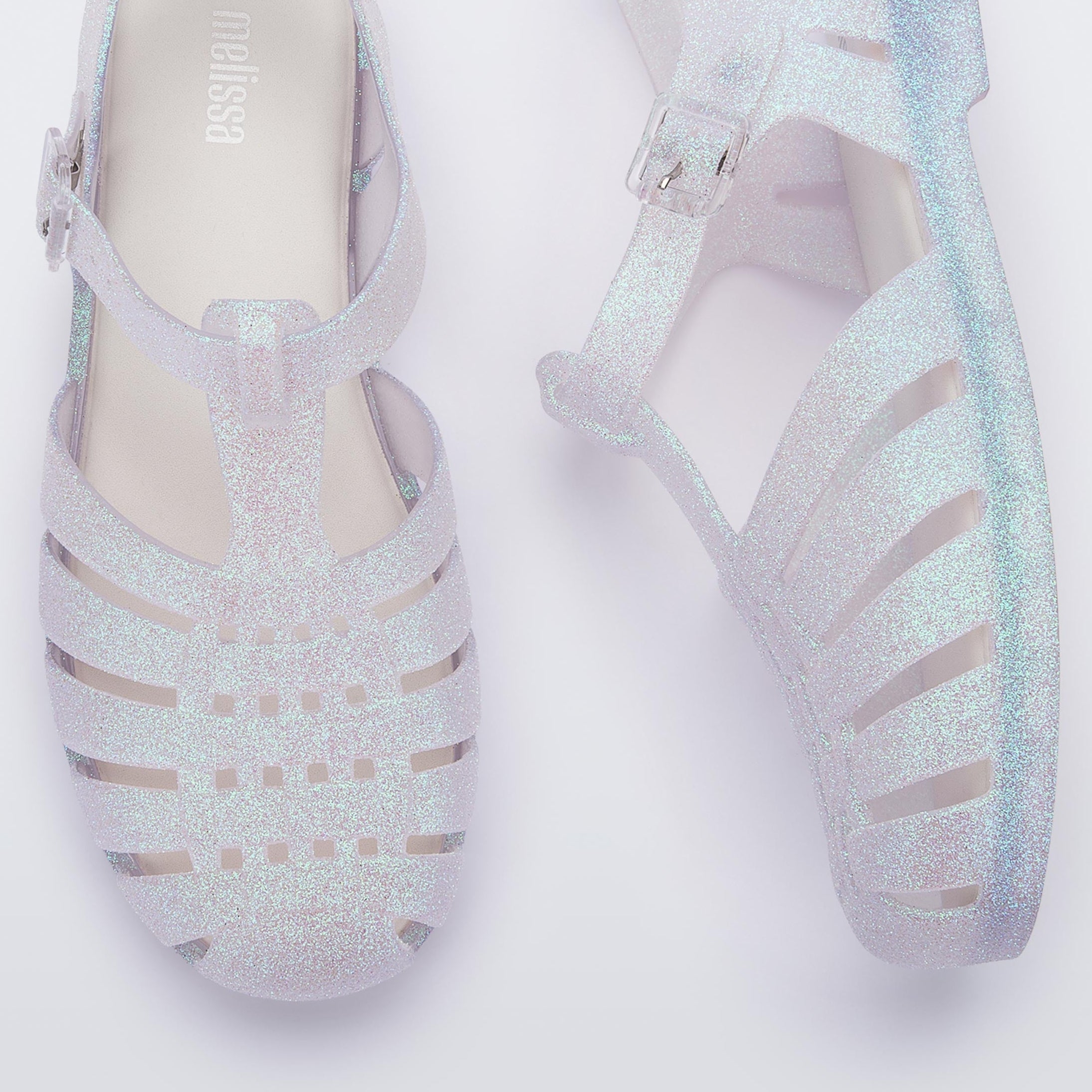 Melissa Possession Glitter AD Clear Sandały Damskie Brokat Transparentne