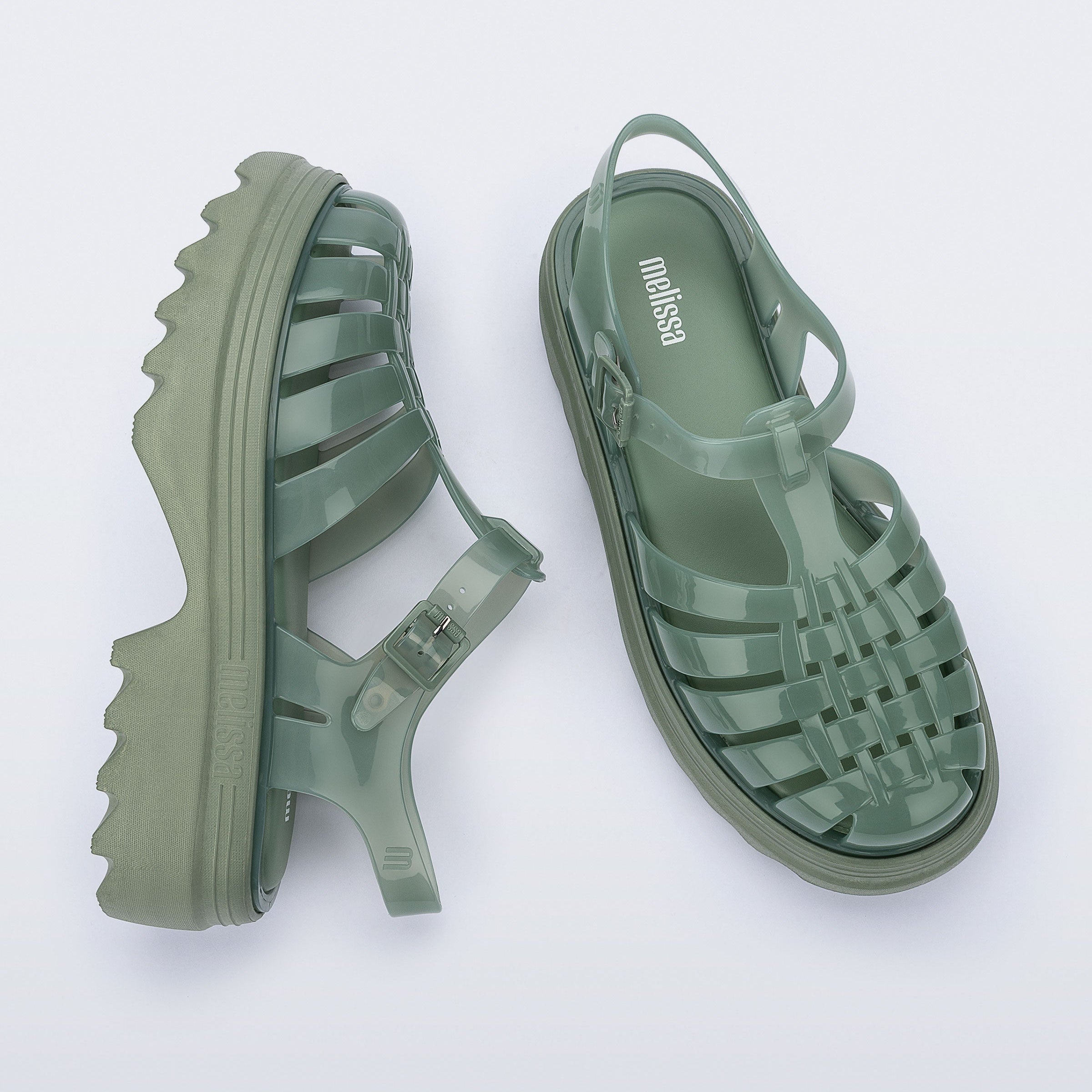 Melissa Possession Platform II AD Green Sandały Na Platformie Damskie Zielone