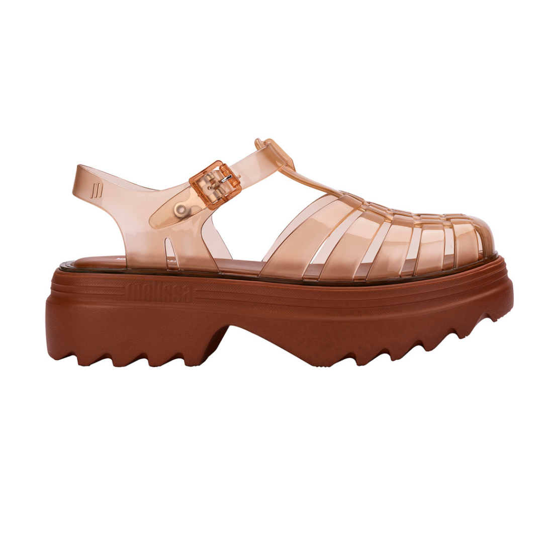 Melissa Possession Platform II AD Transparent Brown Sandały Na Platformie Damskie Brązowe