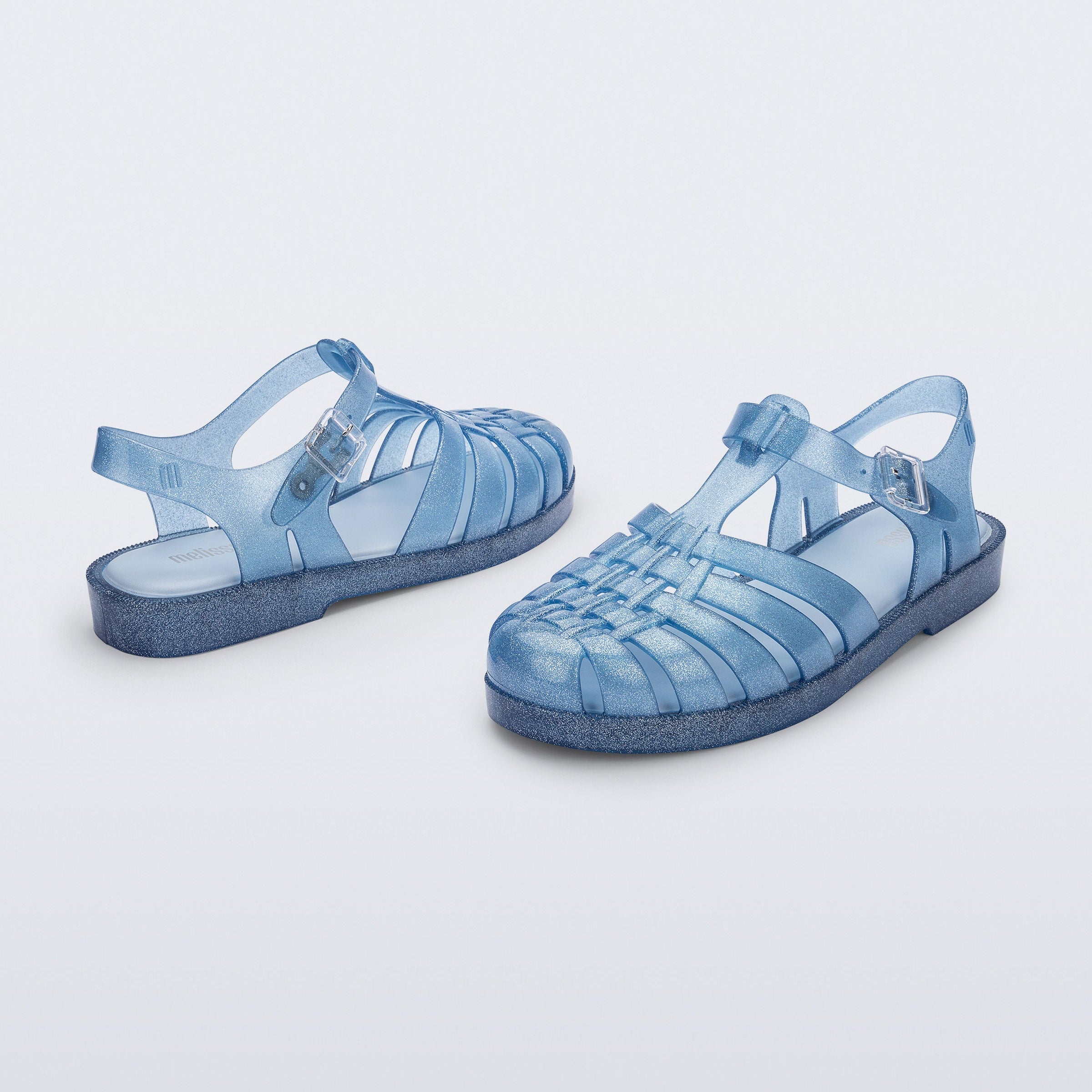 Melissa Possession Shiny AD Blue Glitter Sandały Damskie Niebieskie Brokat