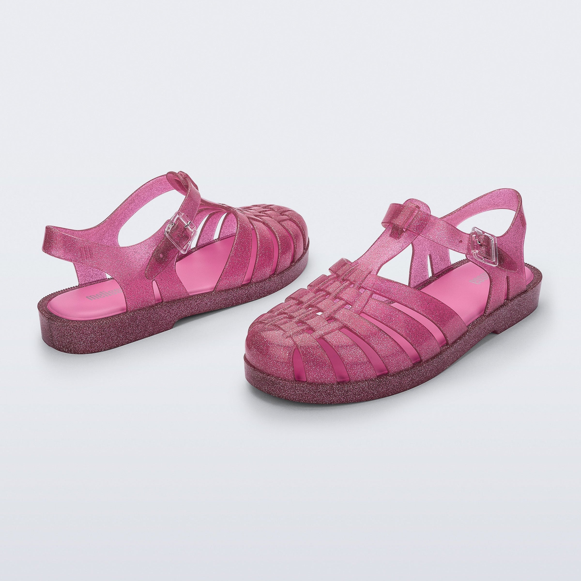 Melissa Possession Shiny AD Fucsia Glitter Sandały Damskie Fuksjowe Brokat