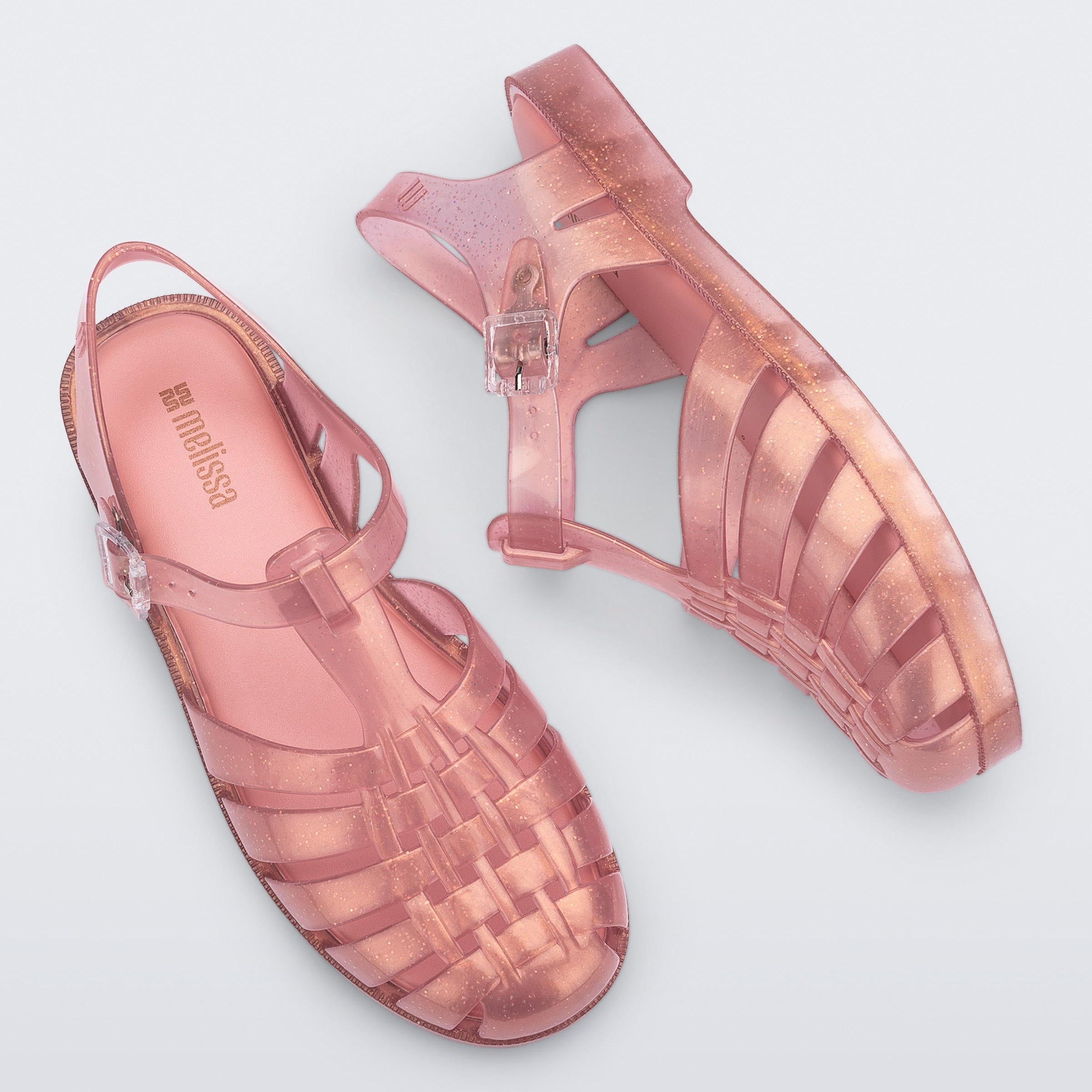 Melissa Possession Shiny AD Pearly Pink Sandały Damskie Perłowe Różowe