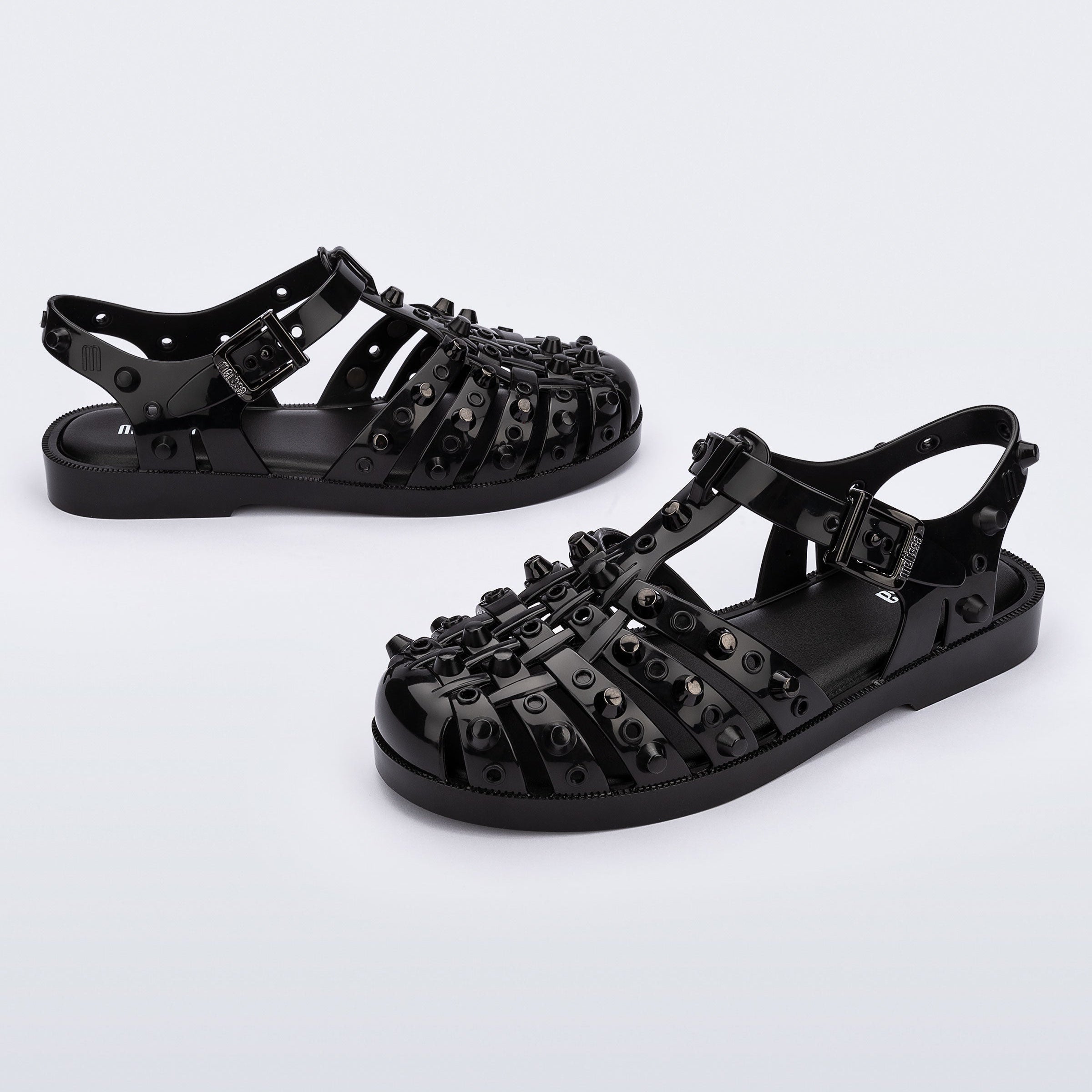 Melissa Possession Studs AD Black/ Dark Grey Sandały Damskie Czarne