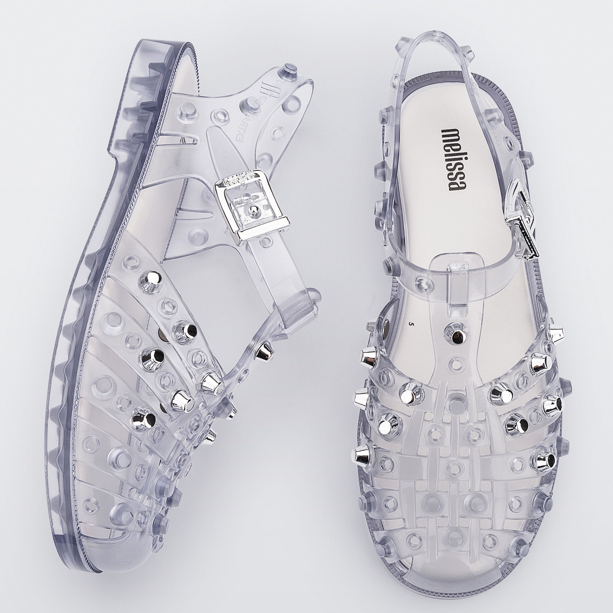 Melissa Possession Studs AD Clear/ Silver Sandały Damskie Transparentne