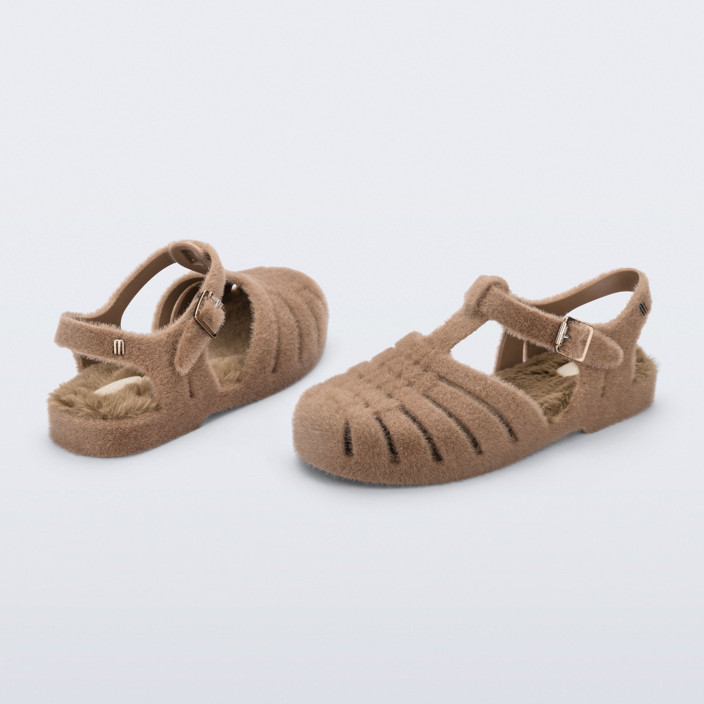 Melissa Possession Warm AD Brown Flocked Sandały Damskie Brązowe
