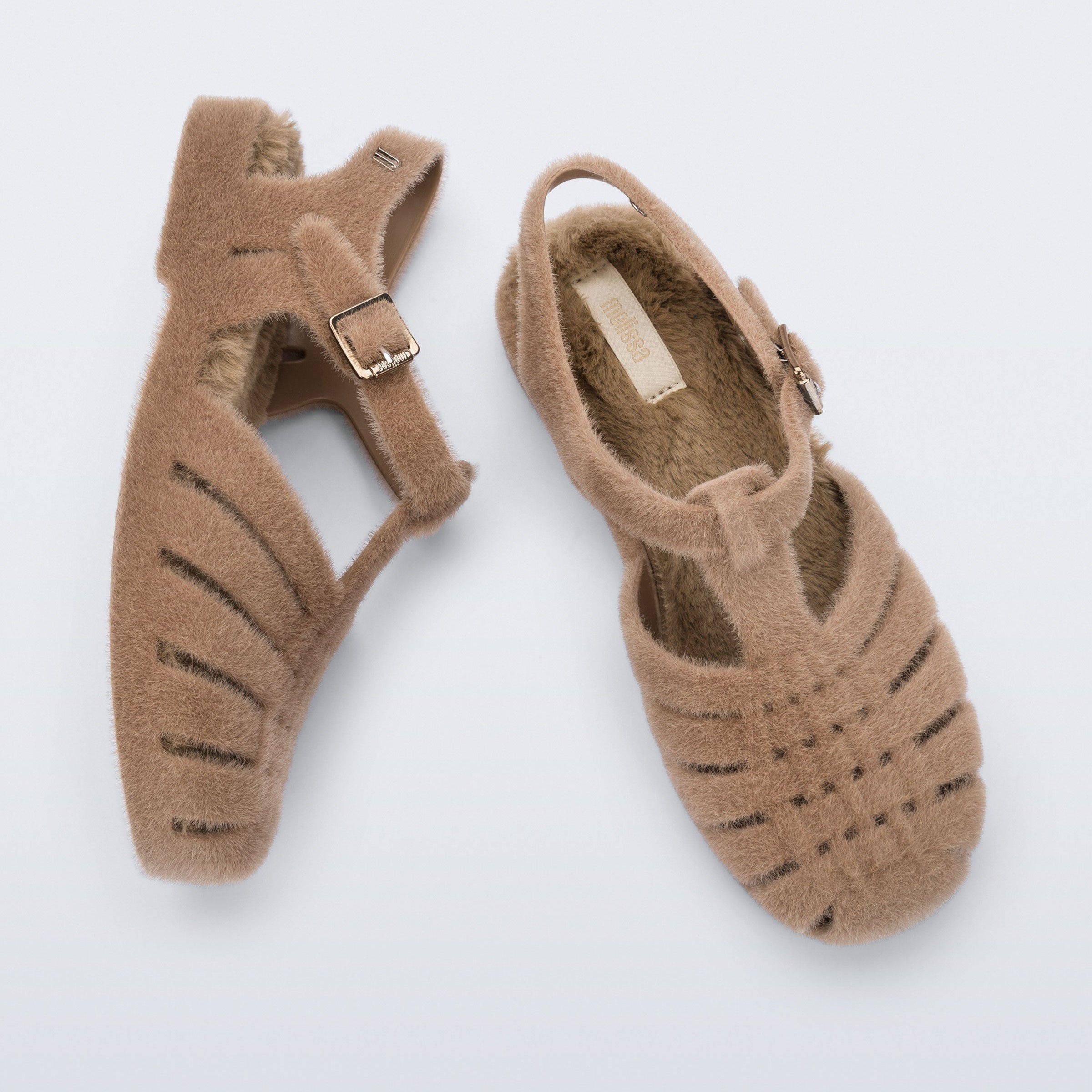 Melissa Possession Warm AD Brown Flocked Sandały Damskie Brązowe