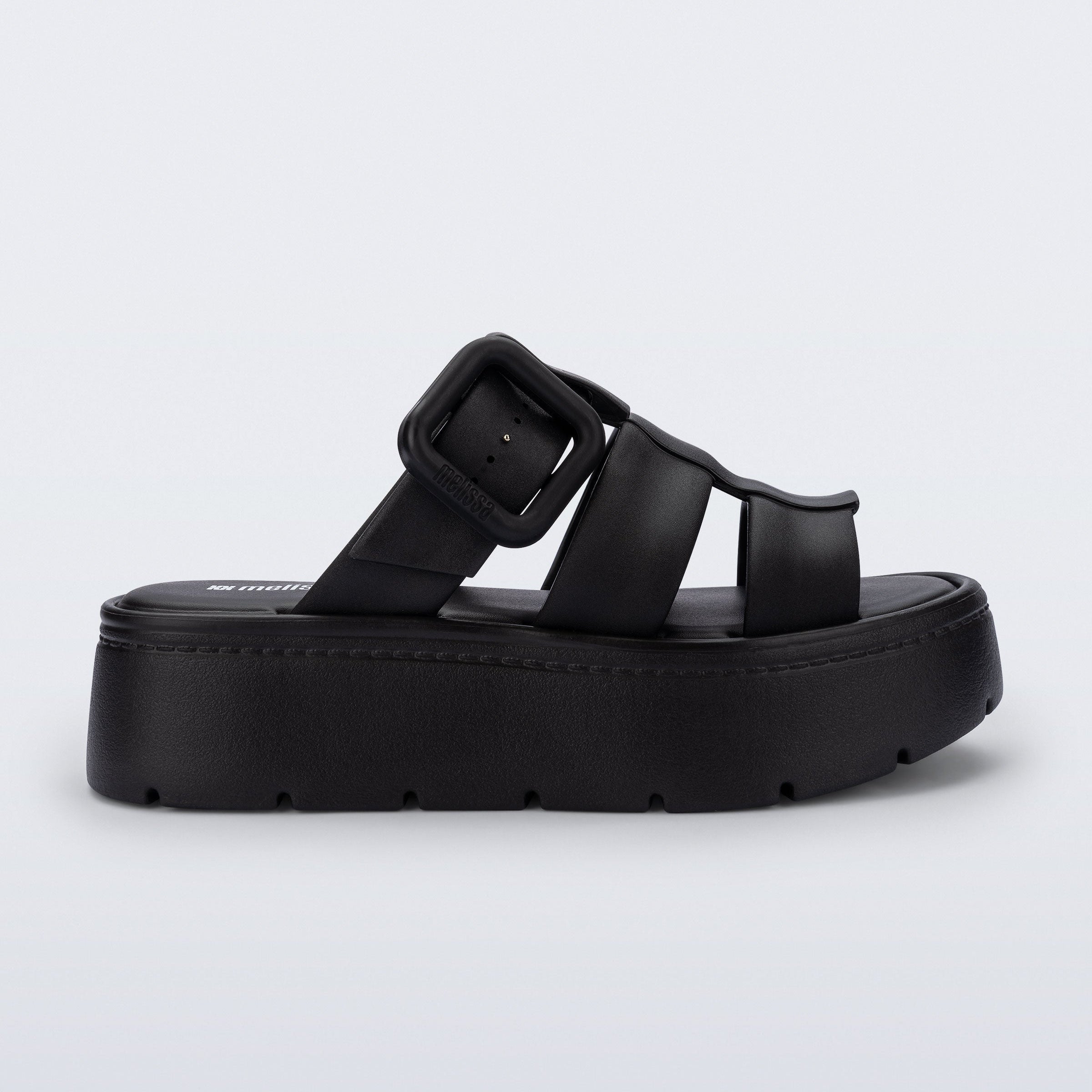 Melissa Pump Platform AD Black Klapki Damskie na Platformie Czarne