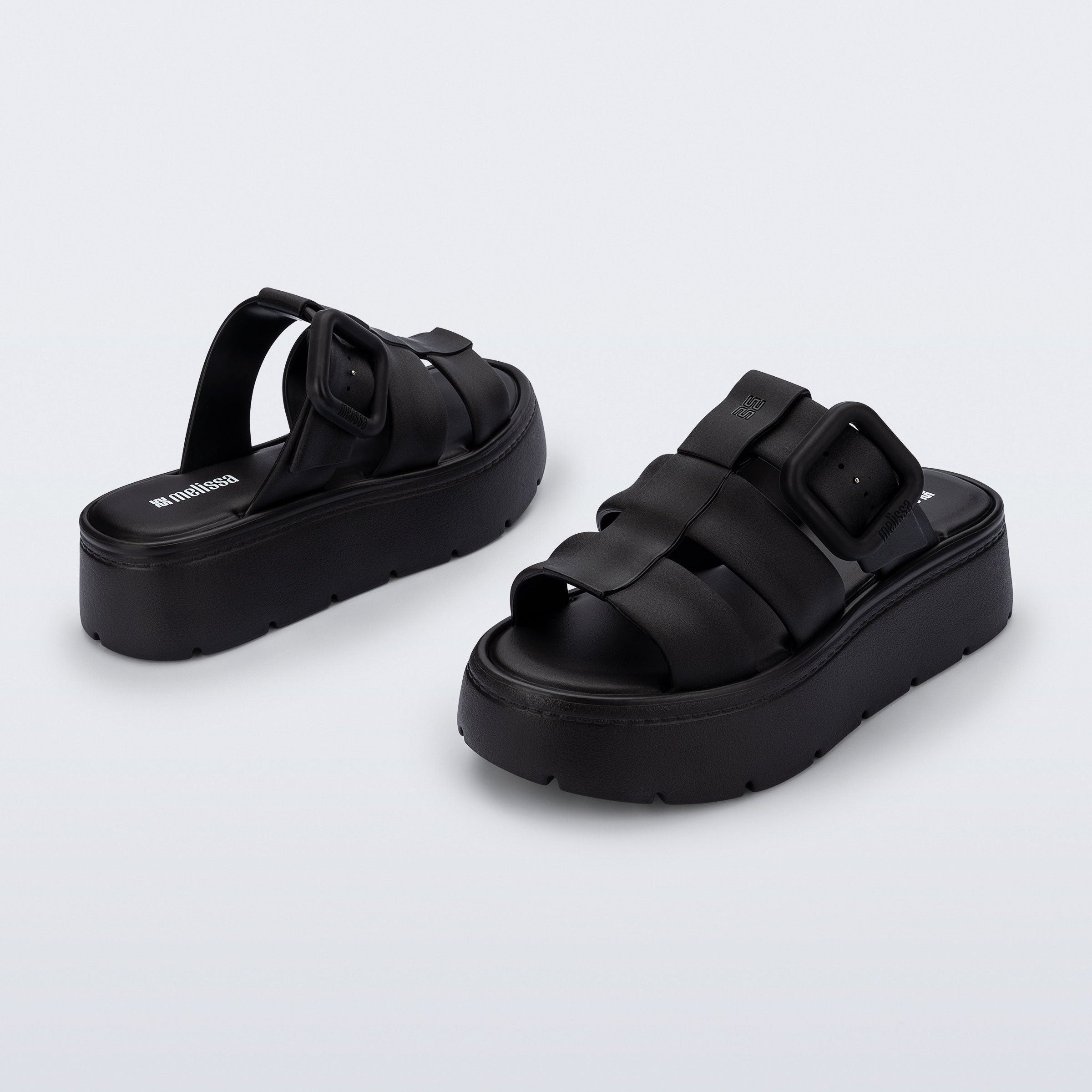 Melissa Pump Platform AD Black Klapki Damskie na Platformie Czarne