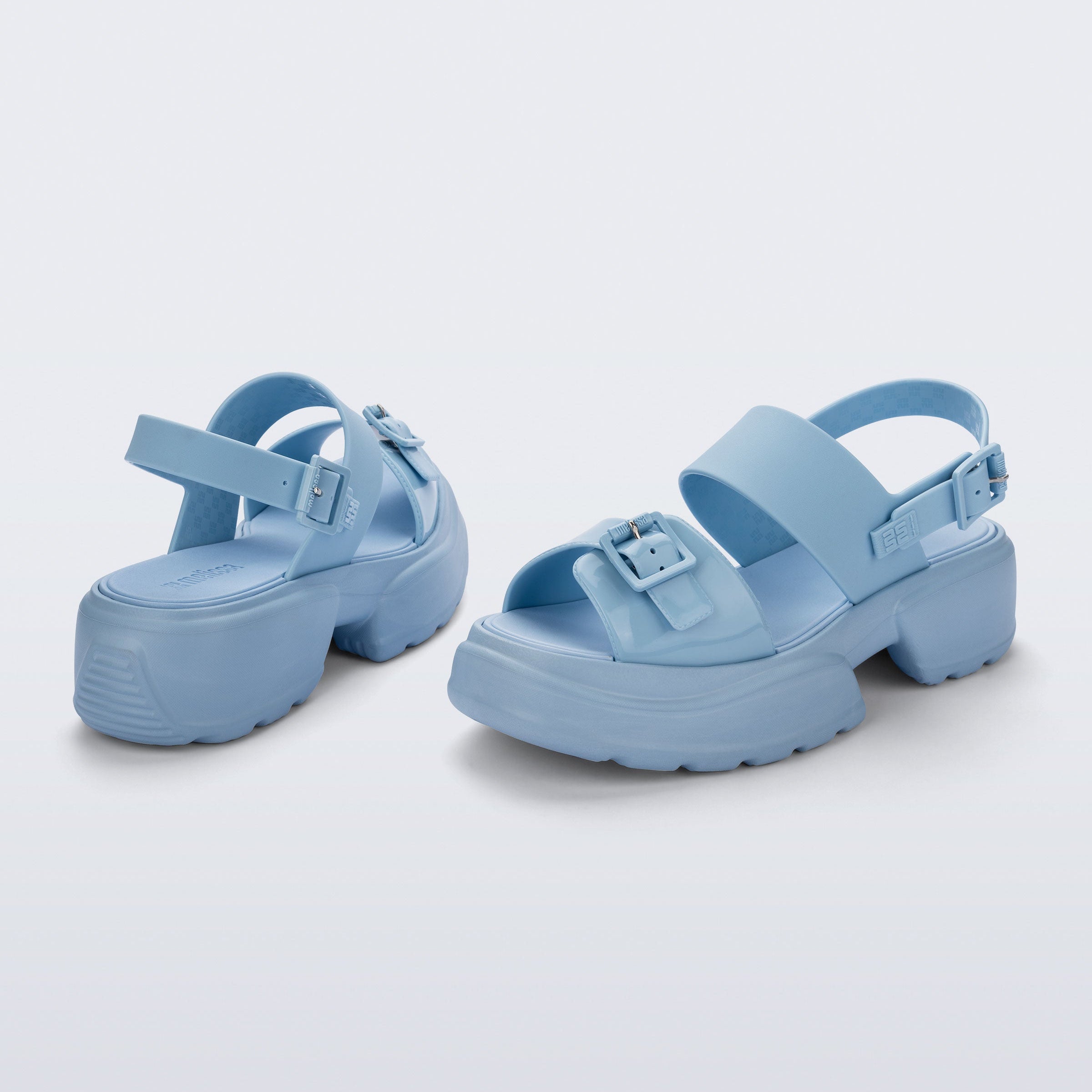 Melissa Push AD Blue Sandały Damskie Na Platformie Niebieskie