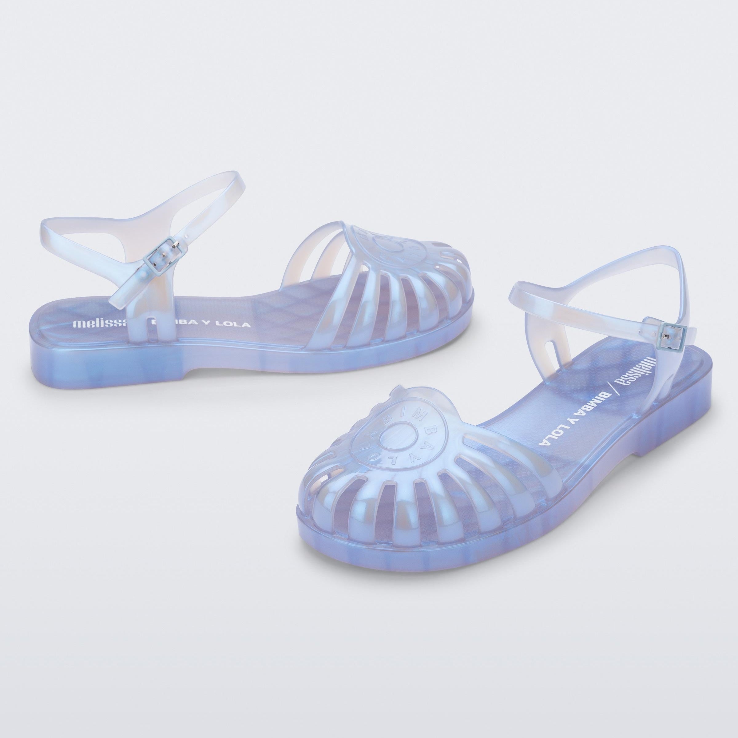 Melissa Sandal + Bimba Y Lola AD Pearly Blue Sandały Damskie Niebieskie Perłowe