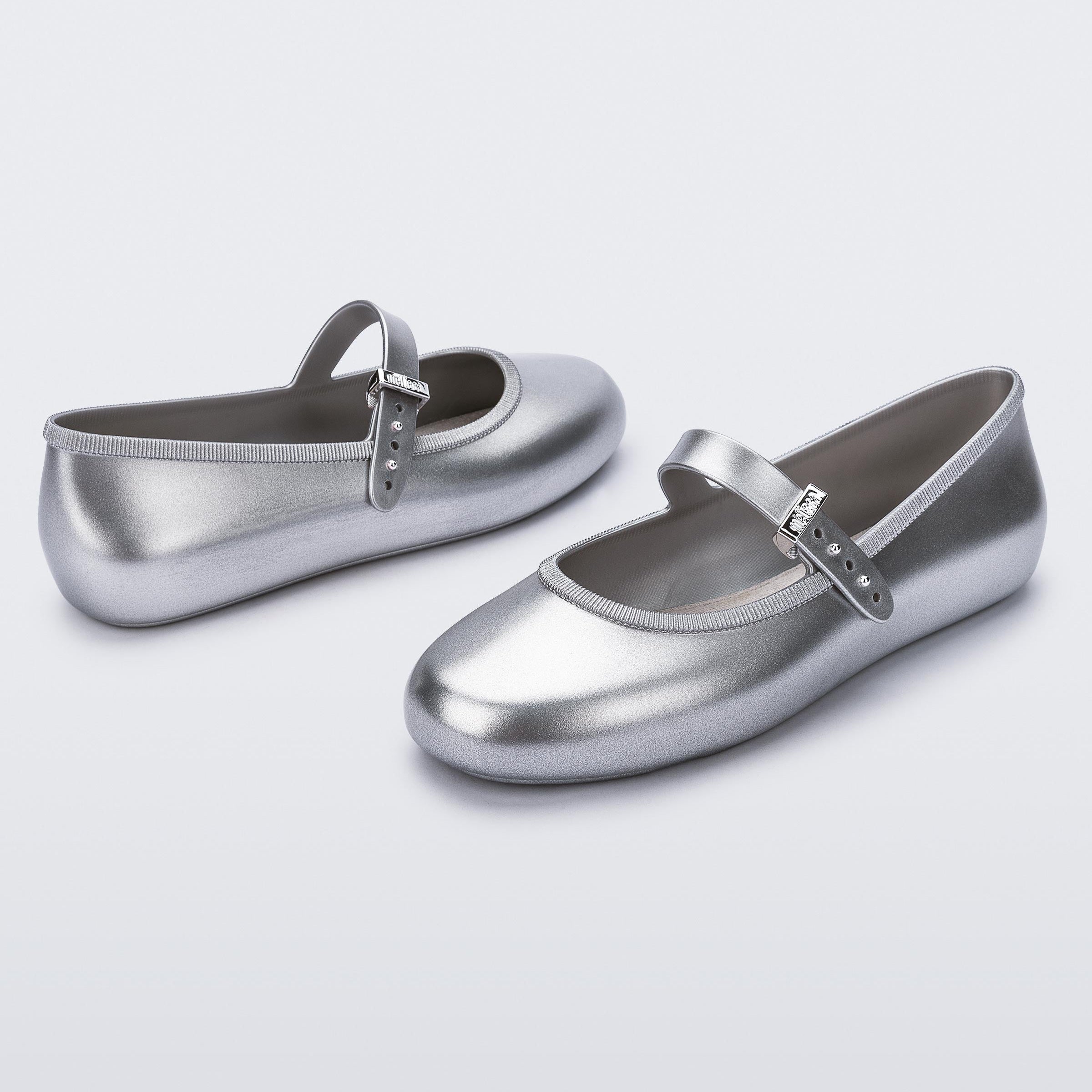 Melissa Soft Ballerina AD Silver Baleriny Damskie Srebrne