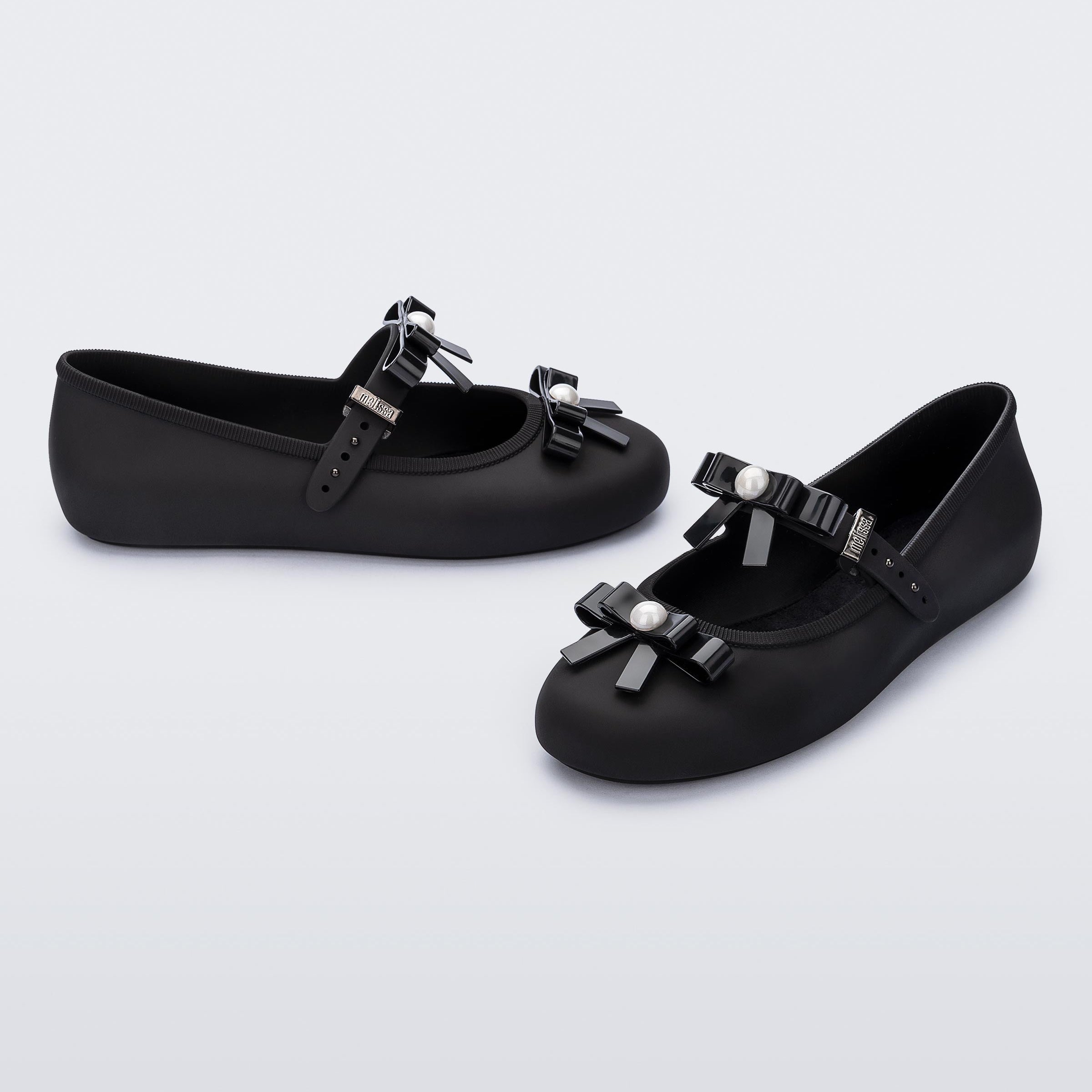 Melissa Soft Ballerina Bow AD Black Baleriny Damskie Czarne