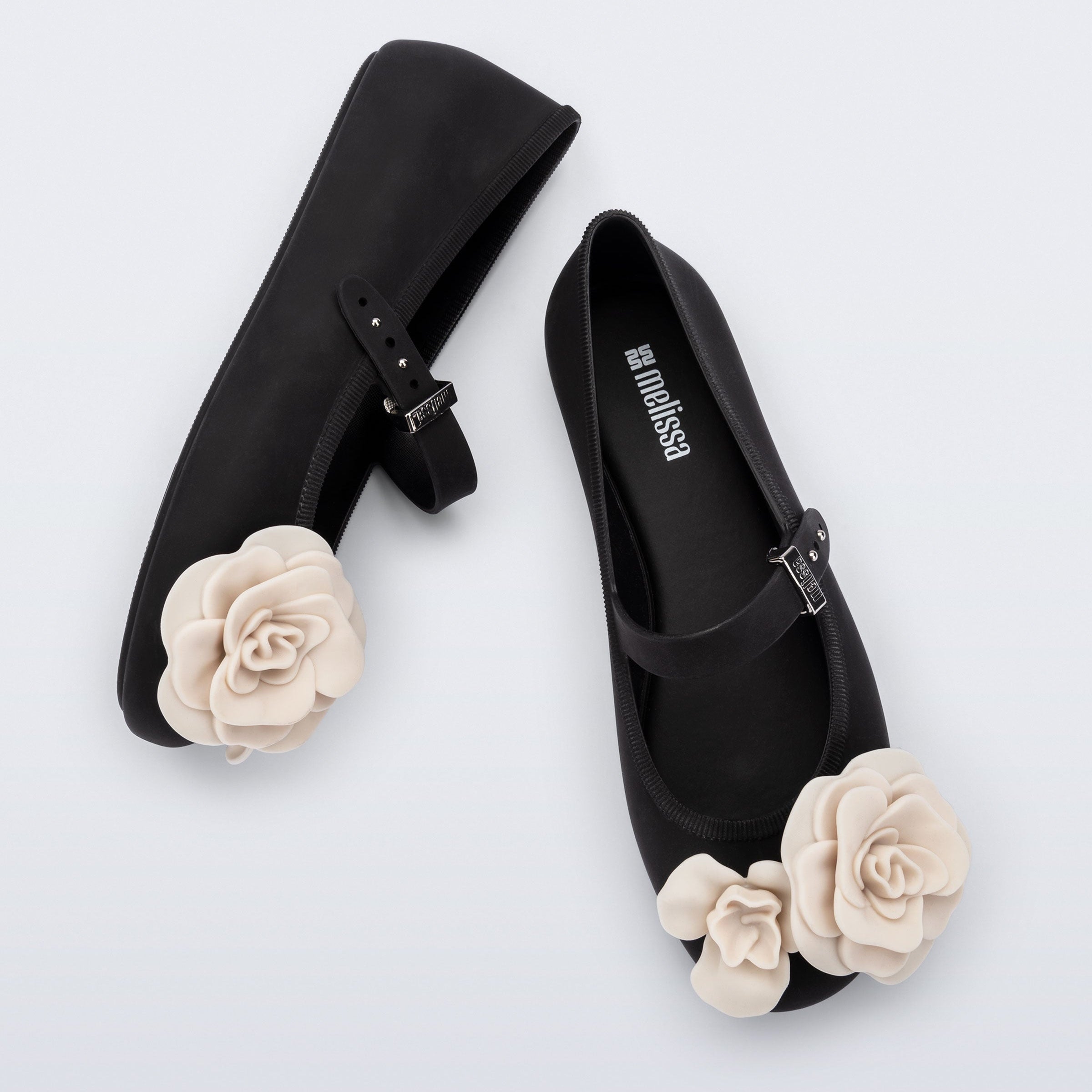 Melissa Soft Ballerina Petals AD Black/ Beige Baleriny Damskie Czarne